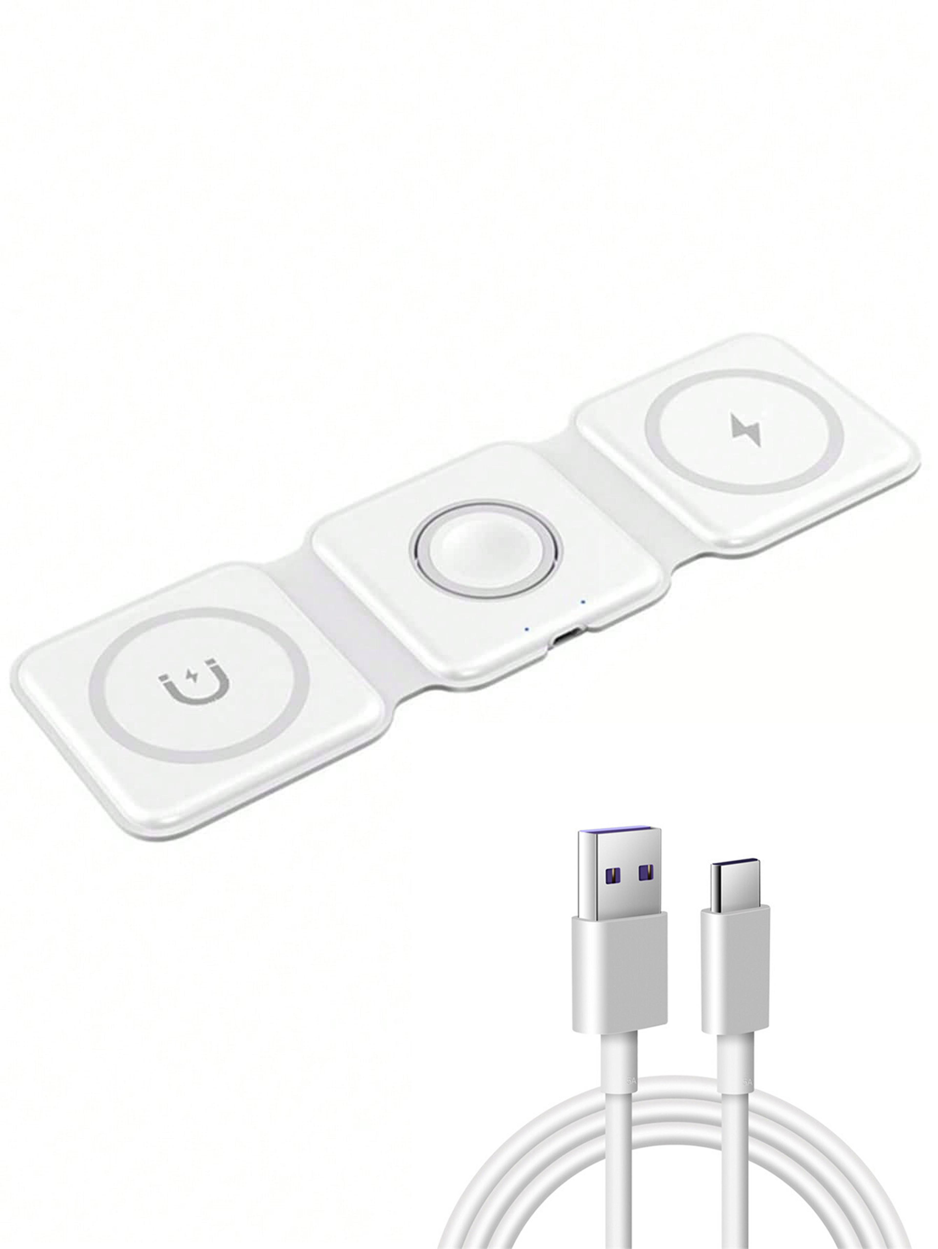 Magnetic Wireless Charger Pad Stand Fast Charging Dock Station Watch Airpods 6