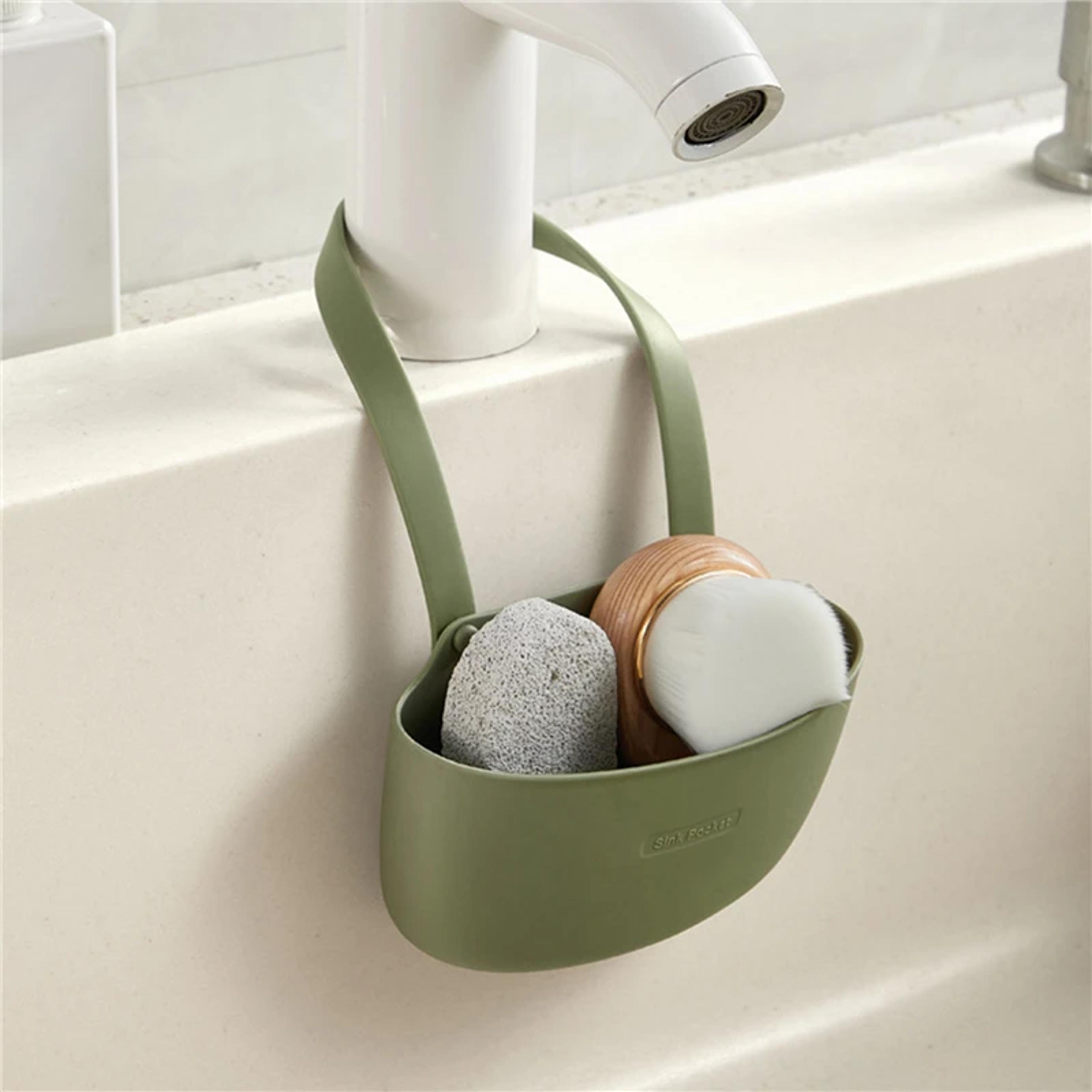 Adjustable Kitchen Sink Holder Hanging Drain Basket Soap Sponge Holder Faucet Rack Kitchen Accessor 4