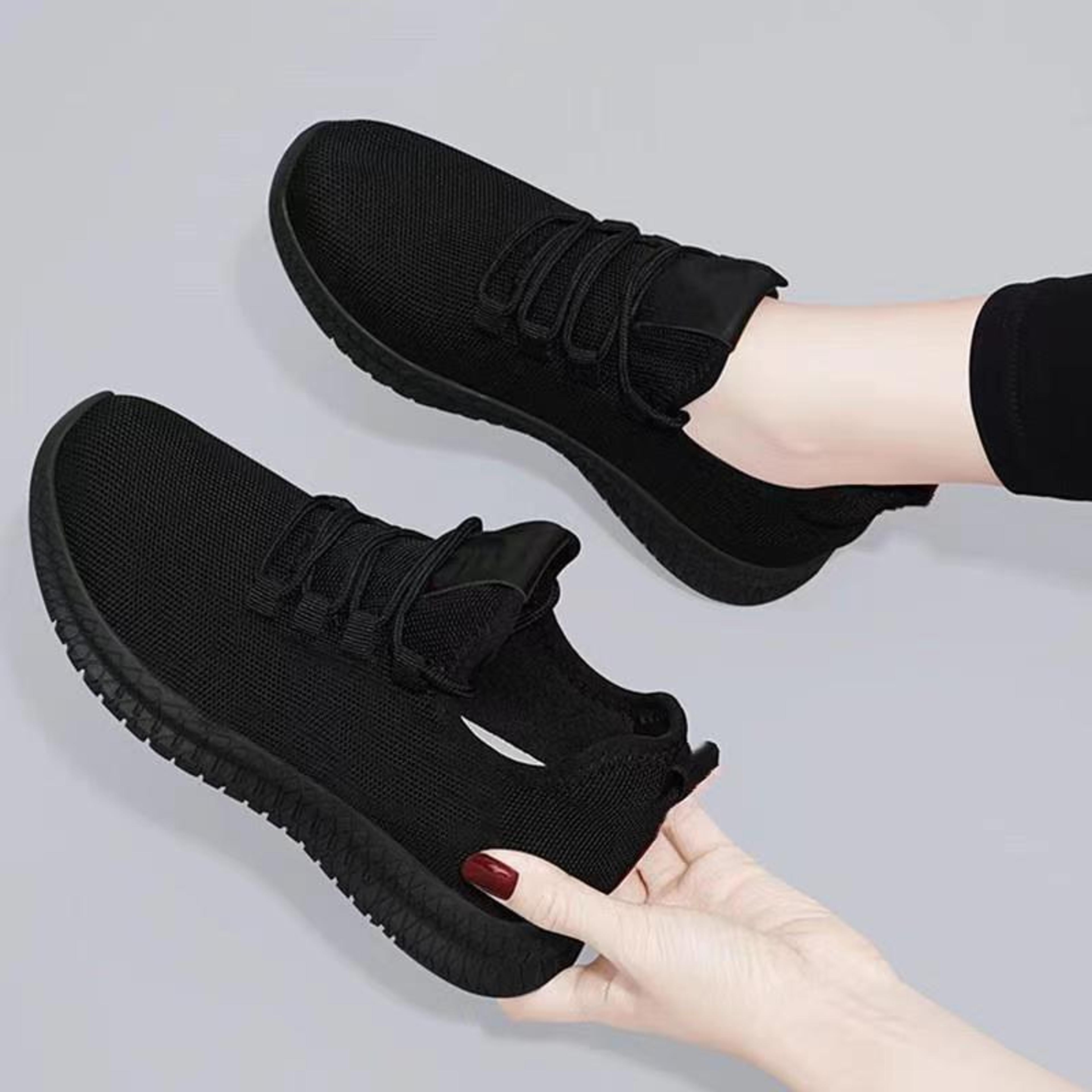Black Sneakers For Women Womens Breathable Platform Shoes New Casual Korean Running Shoes Autumn Fa 2