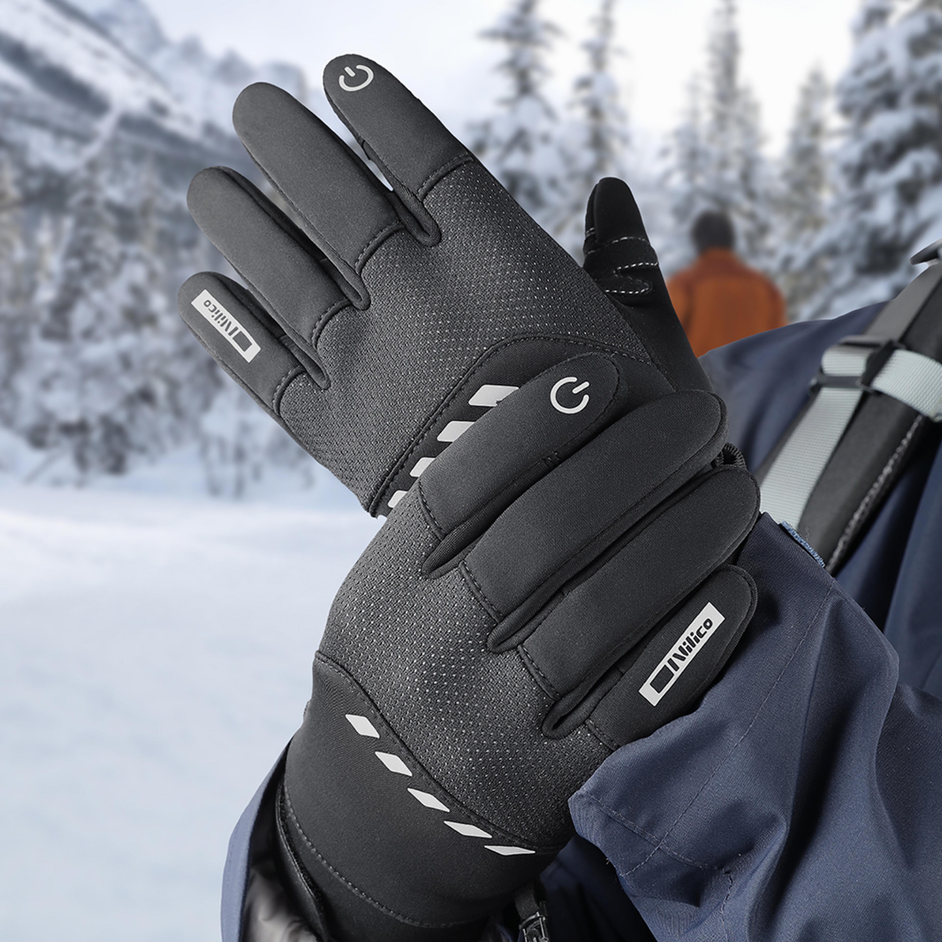 Winter Waterproof Cycling Gloves For Men Outdoor Sports Running Motorcycle Ski Touch Screen Fleece  4