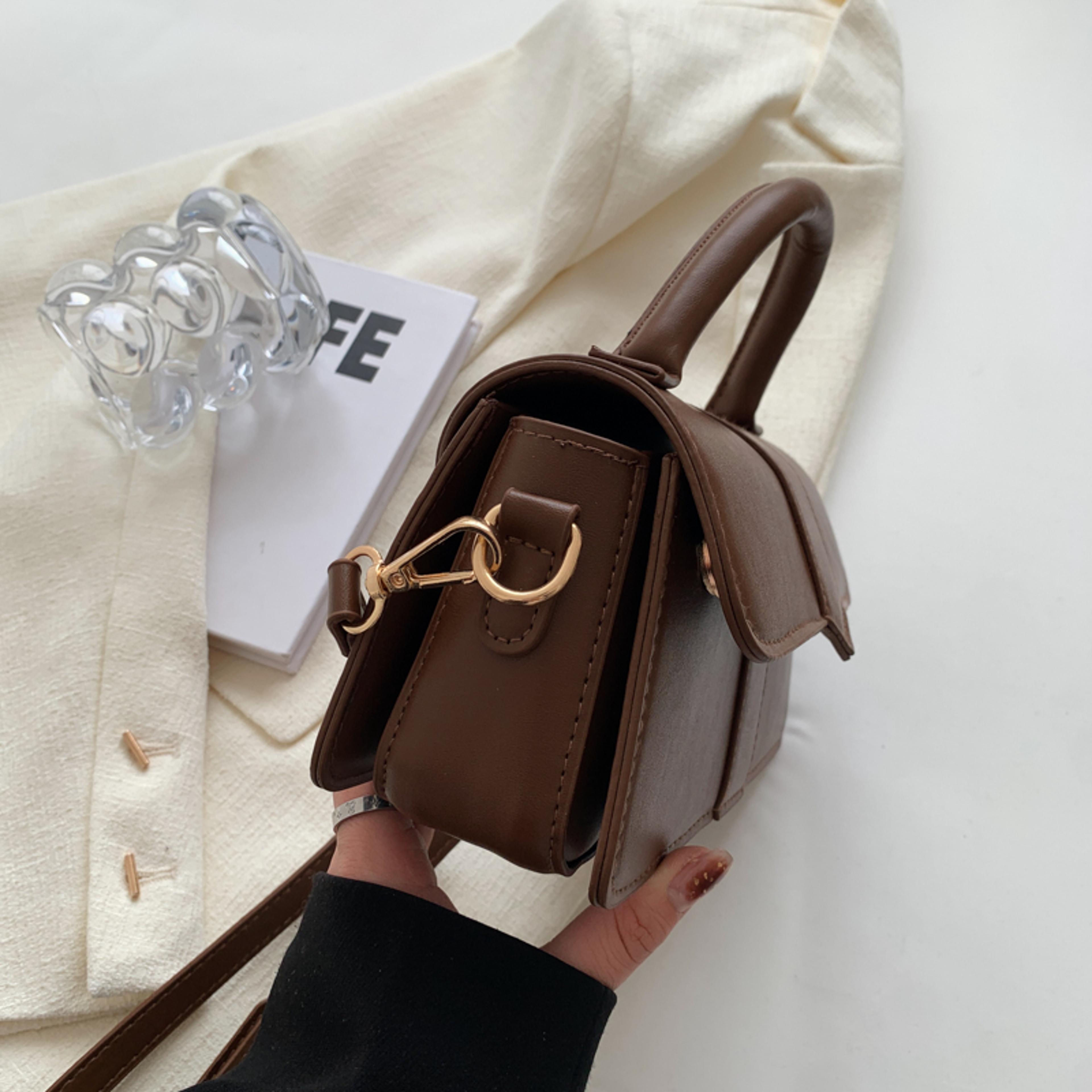 Fashion Crossbody Bags PU Leather Shoulder Bag For Women Vintage Underarm Satchel Square Handbag 2