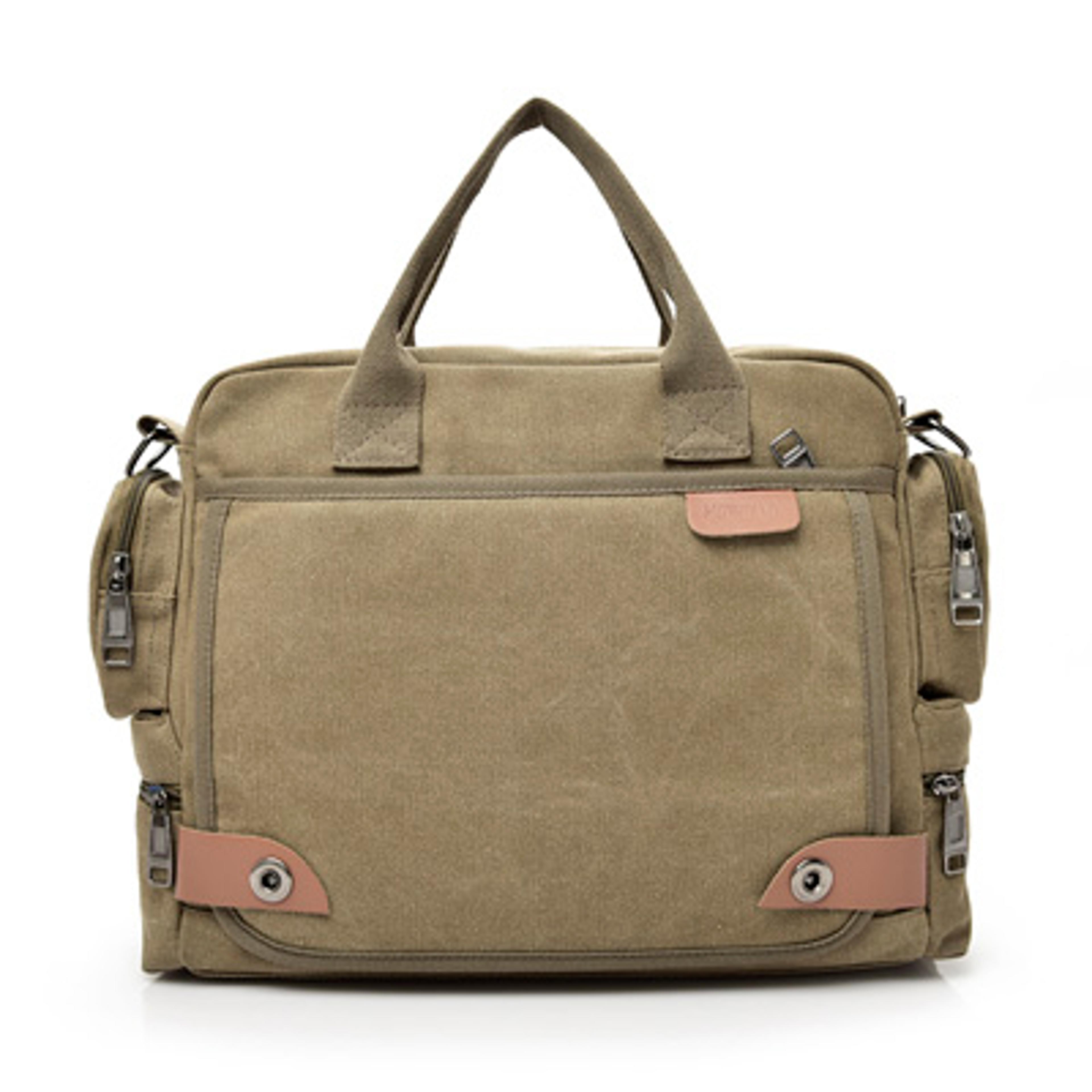 Brand Men Crossbody Bag Canvas Messenger Bag For Travel Casual Large Handbag 5