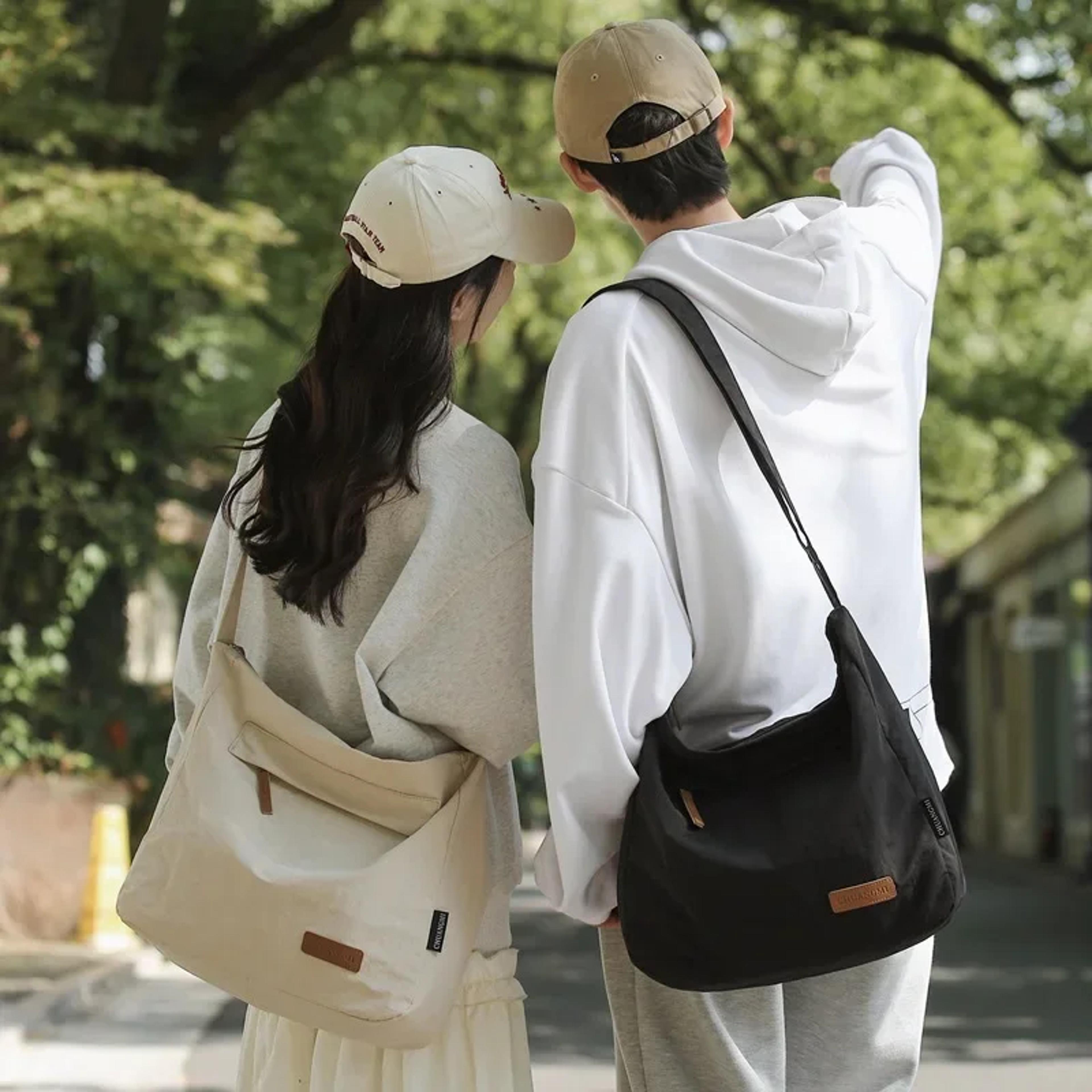 large canvas messenger bags for students women men shoulder crossbody bag satchels female handbag