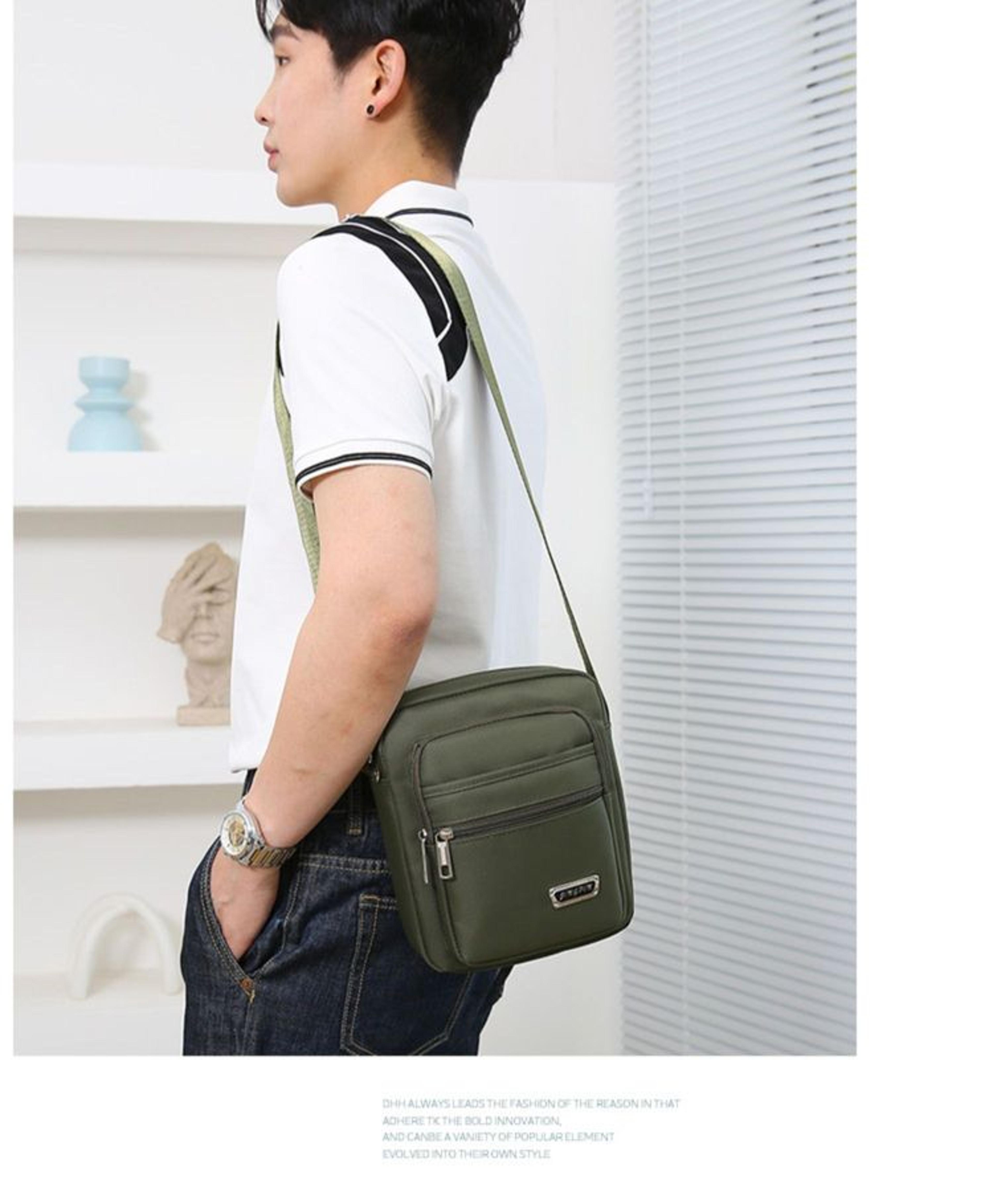 Waterproof Nylon Crossbody Bag Large Satchel Messenger Shoulder Bags For Men Casual Travel Handbags 1