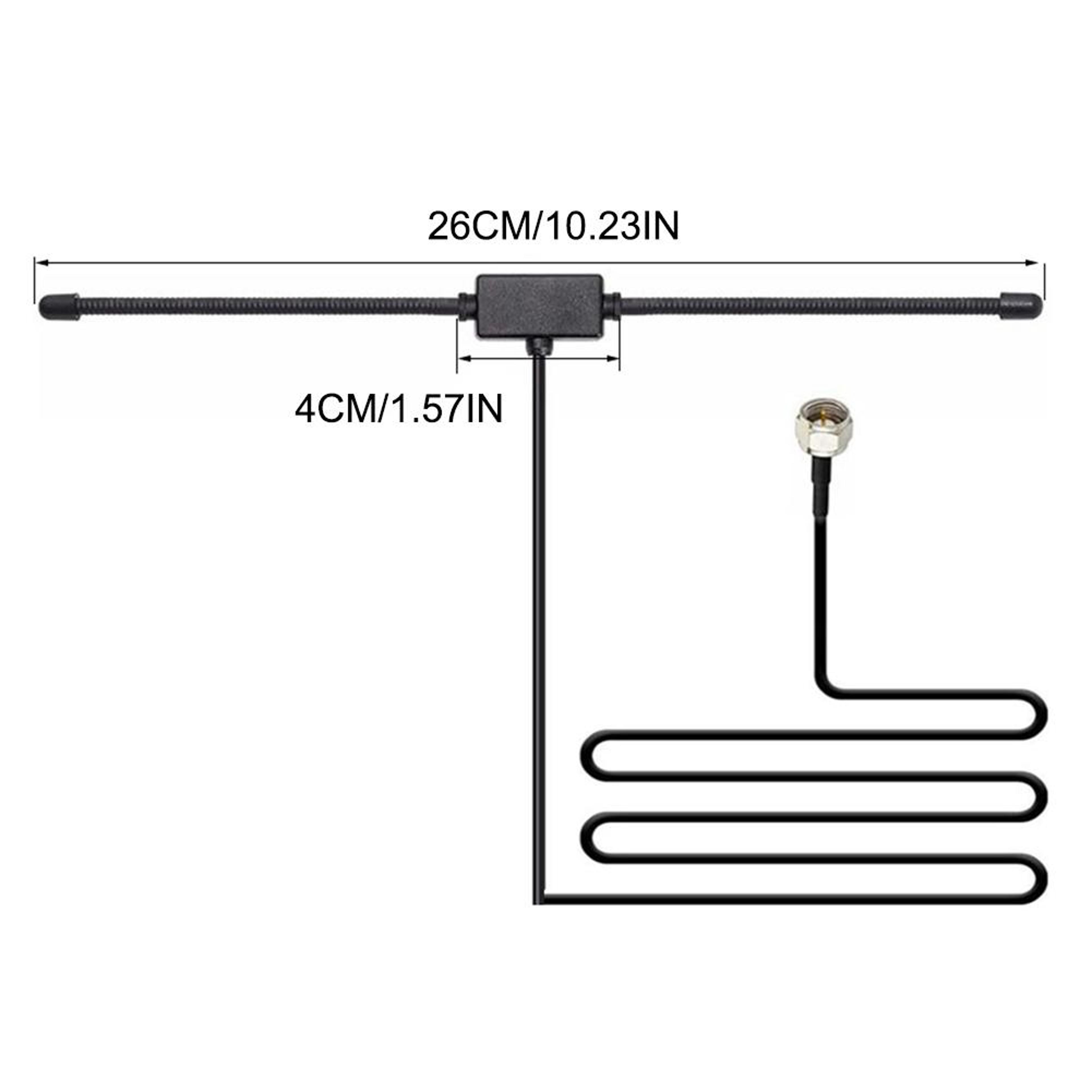 FM Radio Antenna FHead Sheep Horn Antenna For Car TV Radio Station F Female Head TV Mono 5