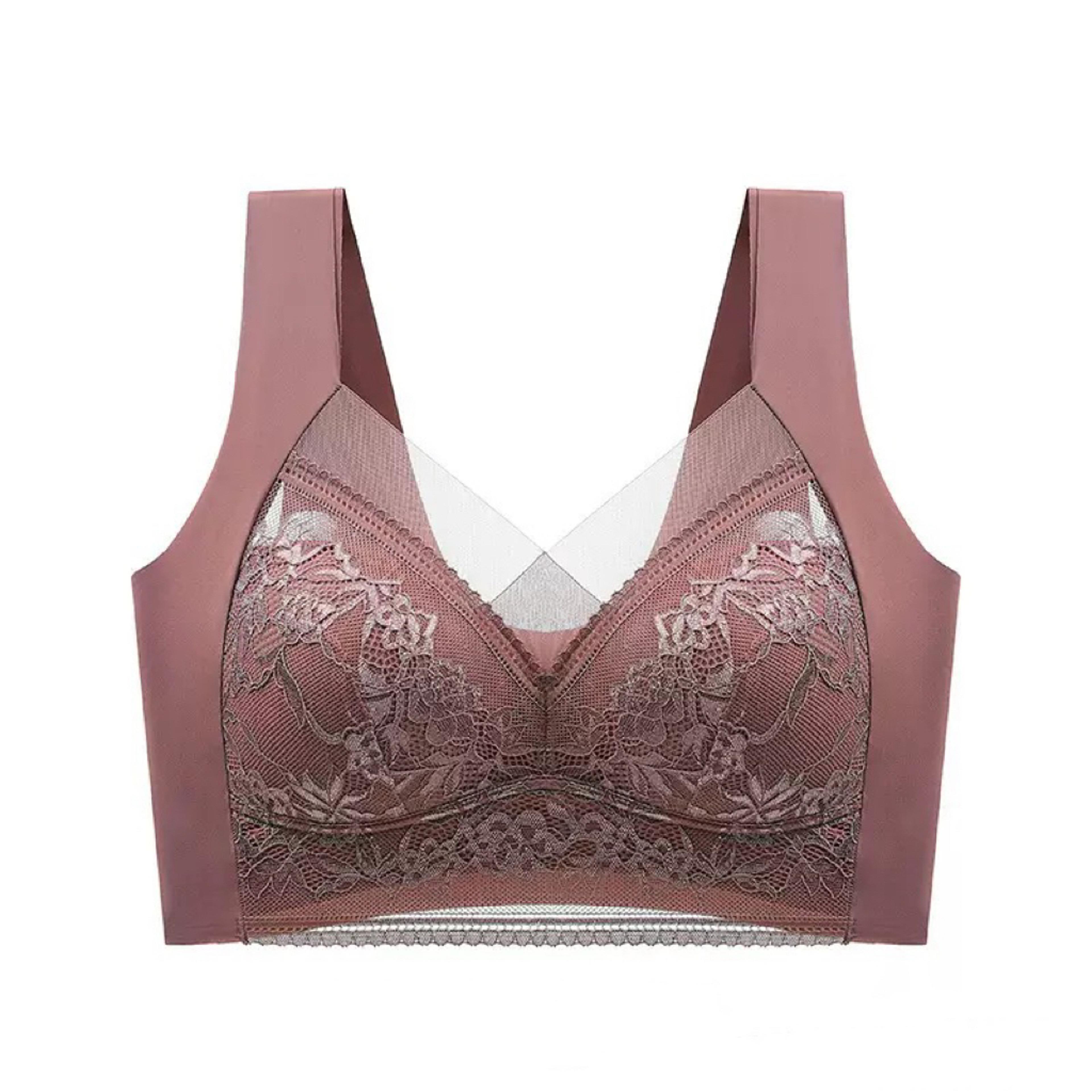 Bra Anti Sagging Thin Vest Women Padded Comfort Ice Silk Seamless Female Brassier Breath Bra 5