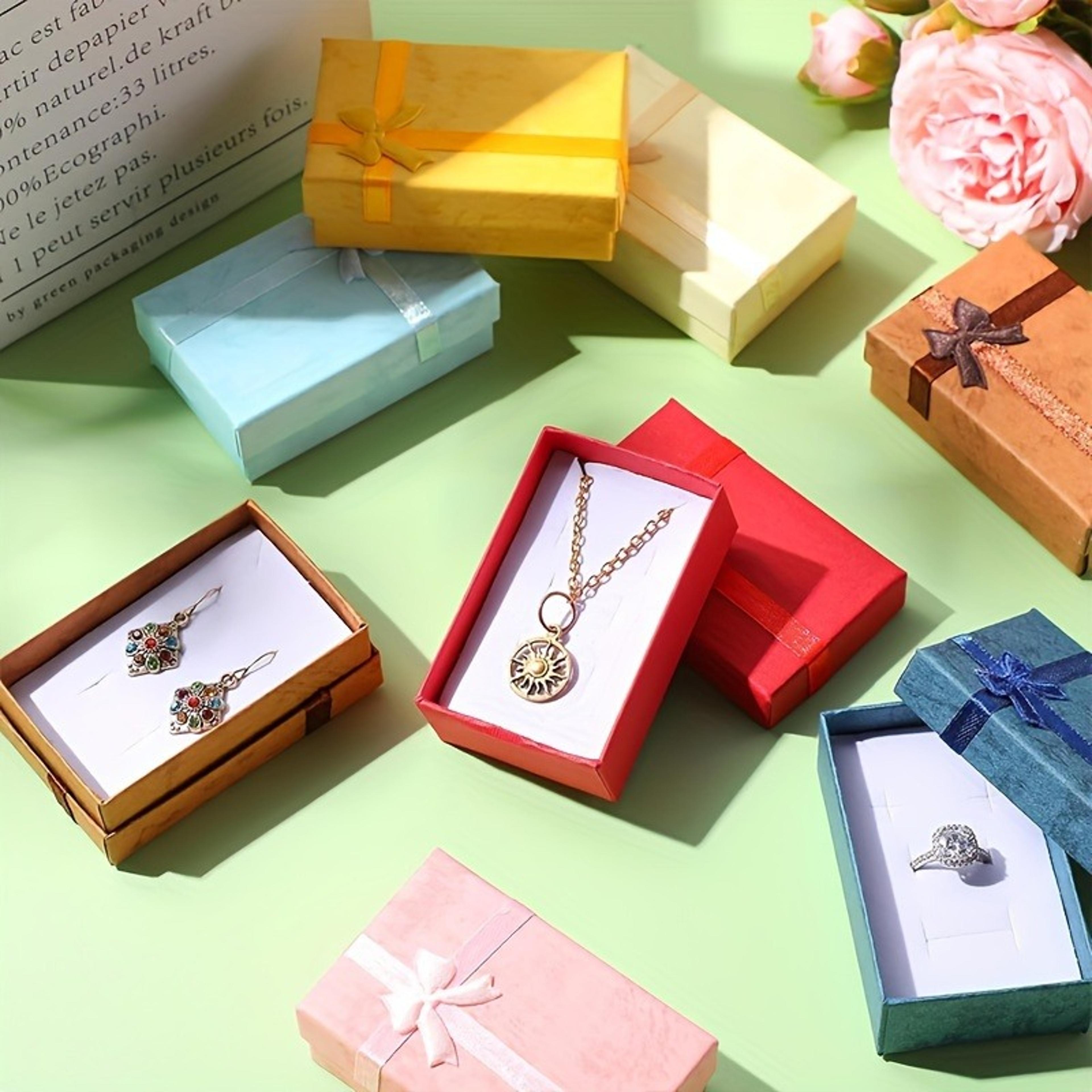 Assorted Colors Jewelry Sets Display Box Necklace Earrings Ring Box Packaging Gift Box 4