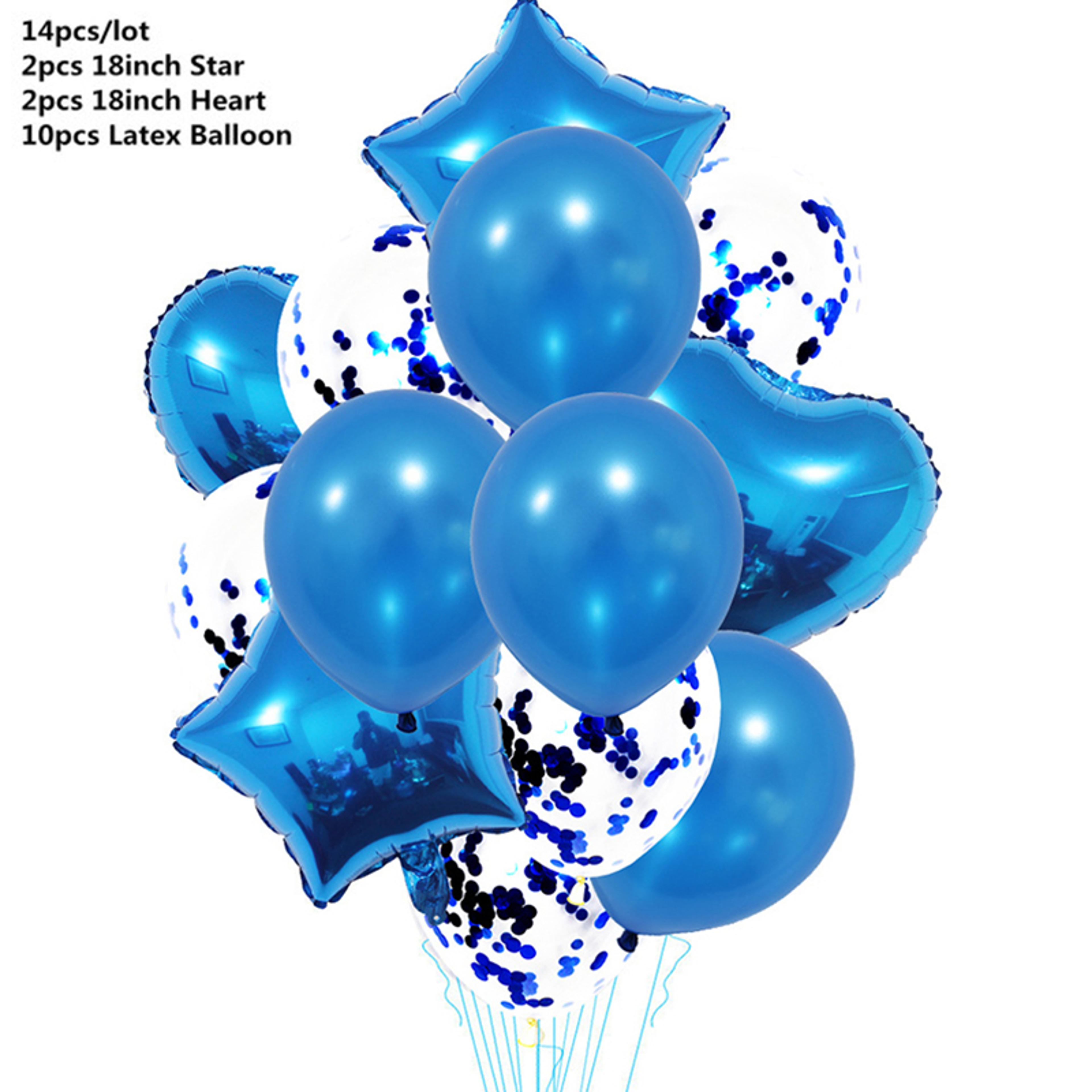 Rose Gold Confetti Balloons Star Heart Party Wedding Anniversary Globos Supplies 4