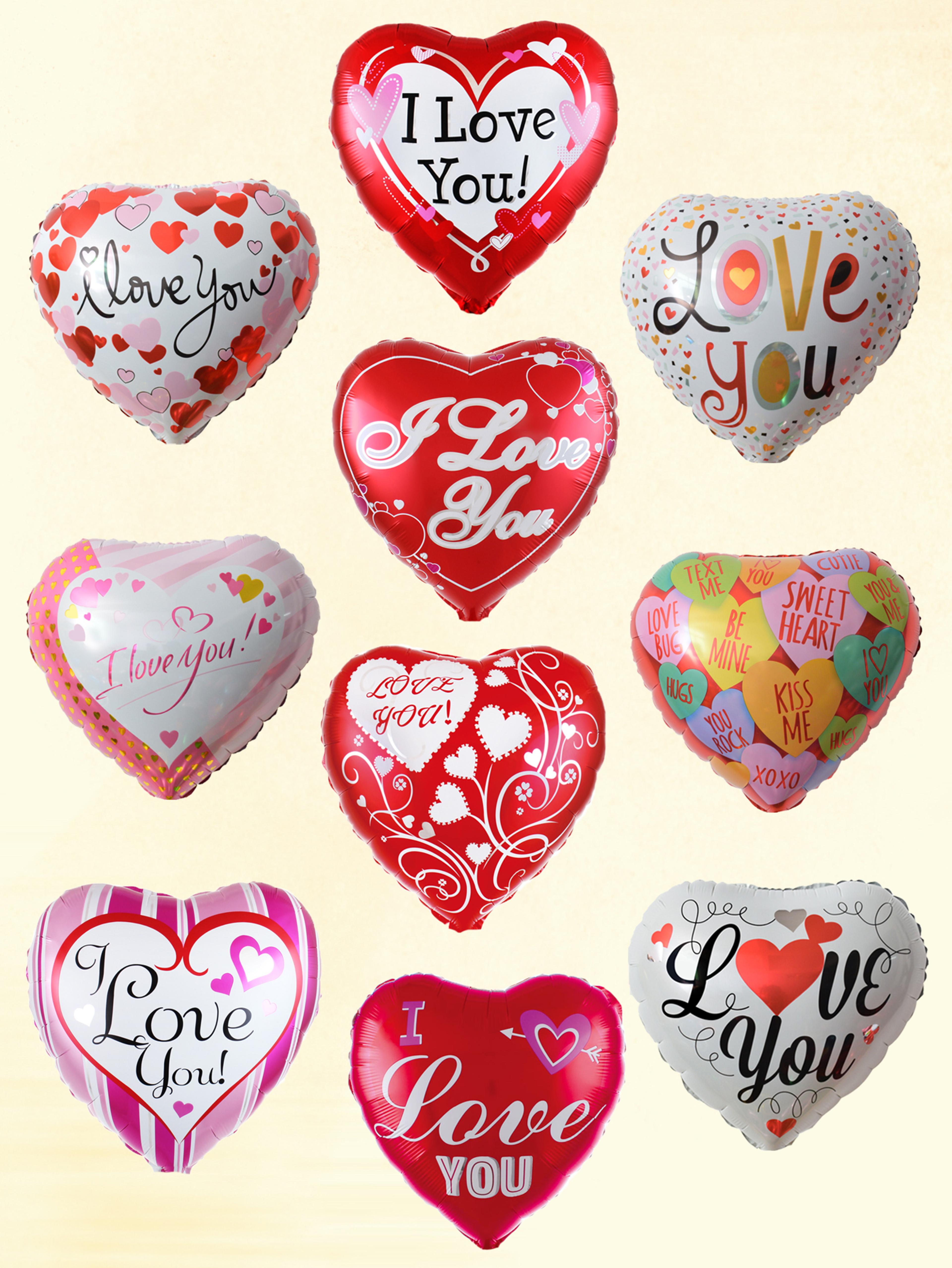Love Heart Foil Balloons I Love You Heart Helium Balloons Wedding Decorations Valentines Day Engage 1