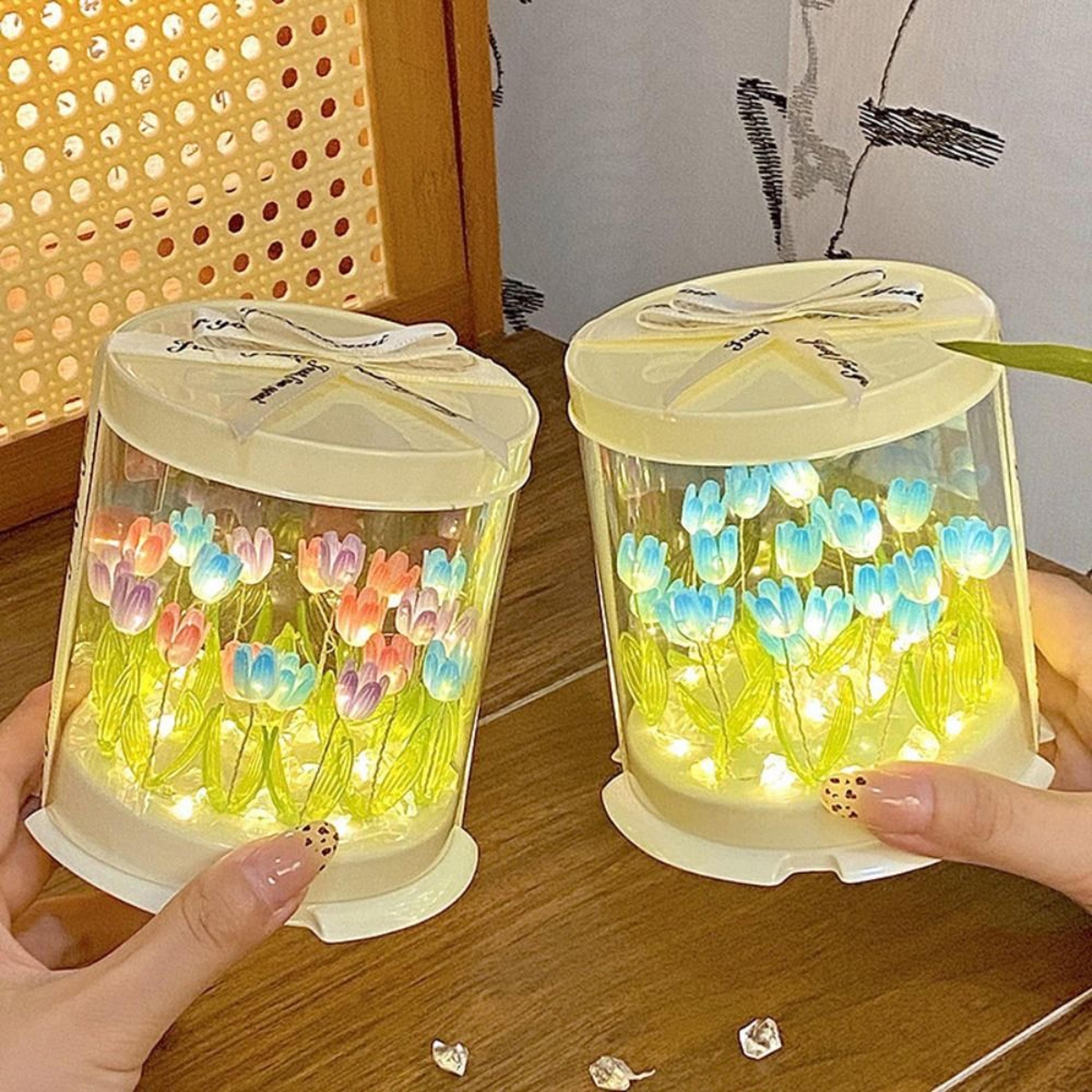 Handmade Unfinished Products Mini Tulip Night Lamp Cute DIY Tulip Night Light Small Night Light Bir 3