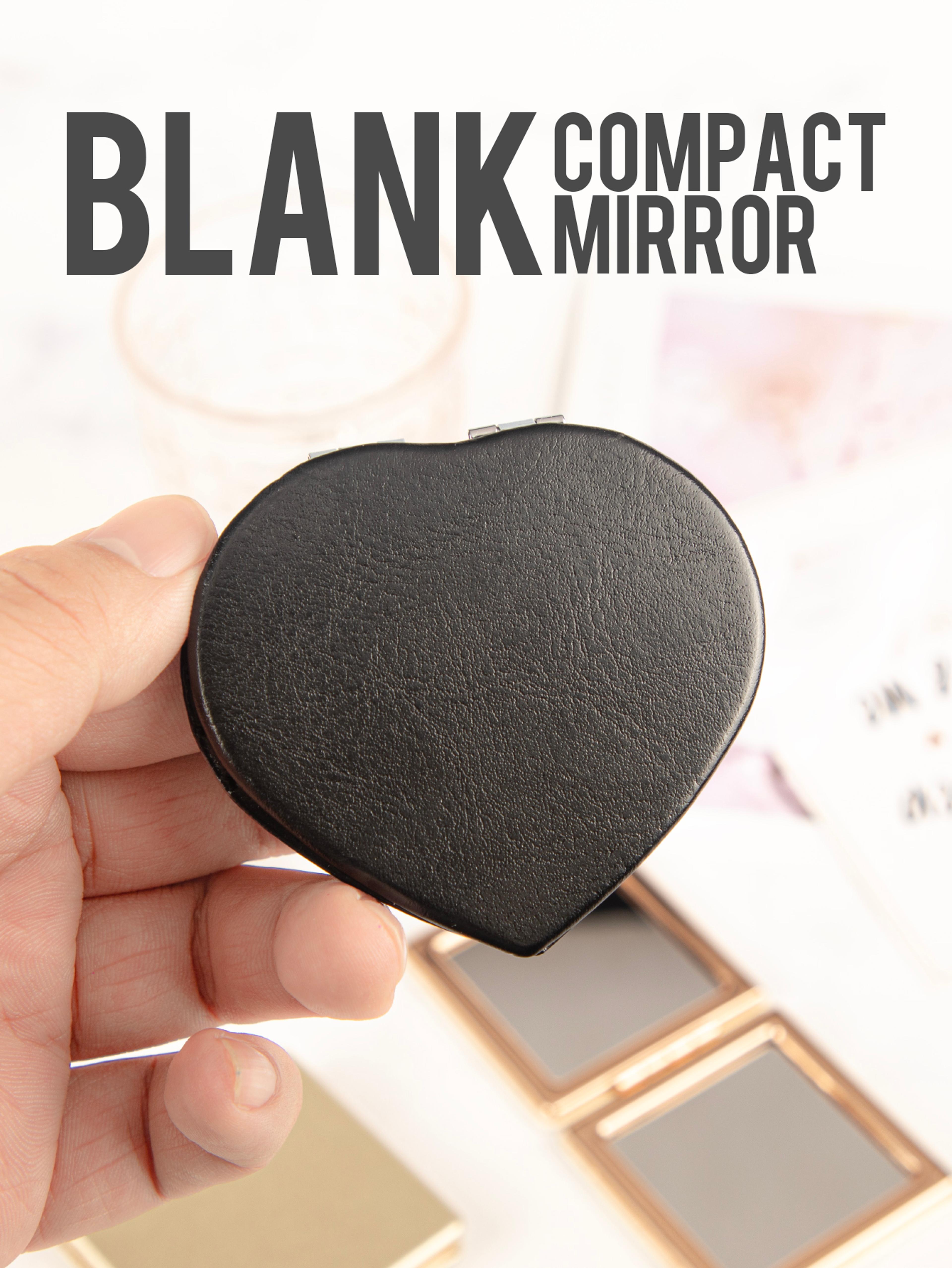 Portable Heart Shape Double Sided Makeup Mirror HD Magnification Black And White Hot Sale For Weddi 4