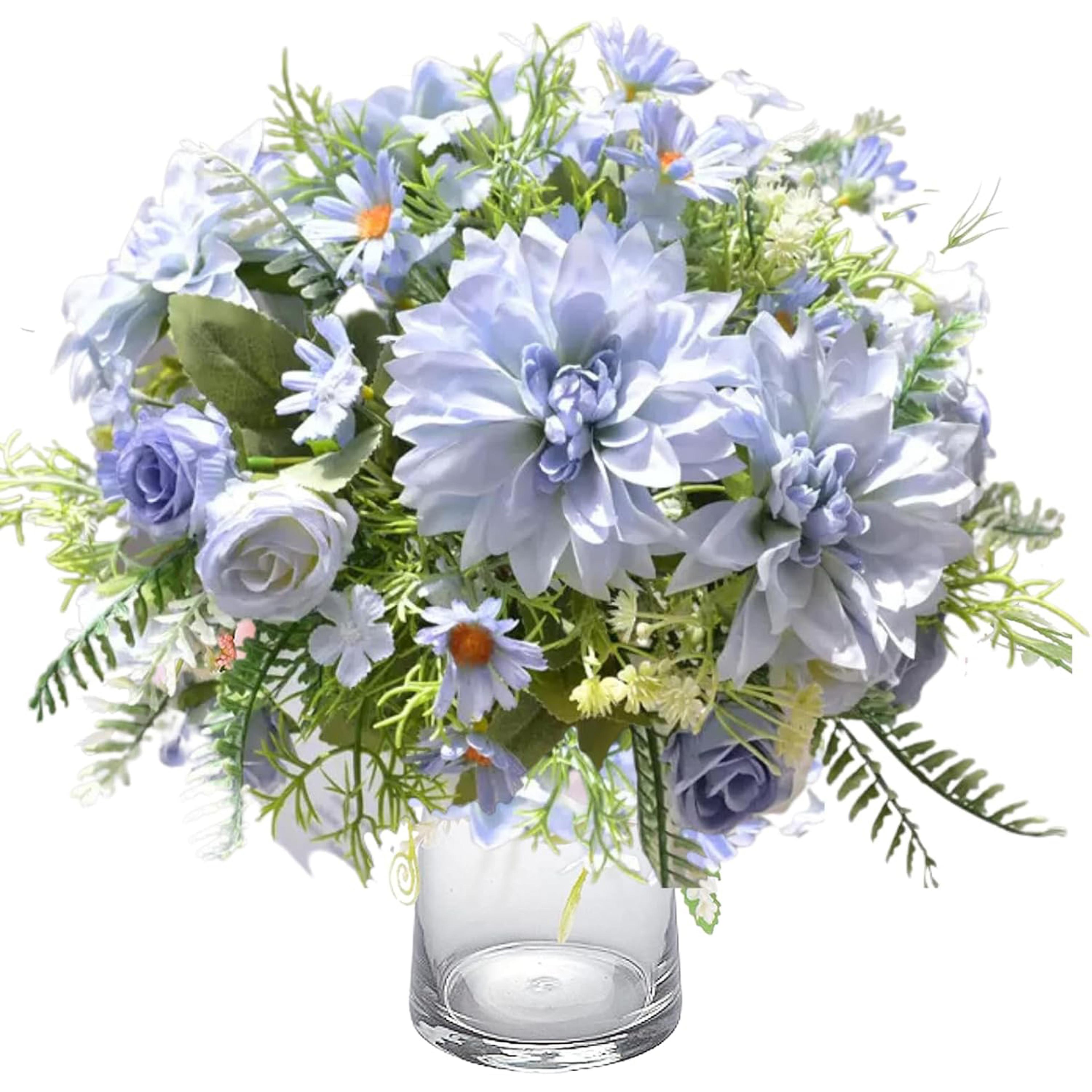 Artificial Rose Flowers Wedding Home Decor Silk Dahlia Hydrangeas Bridal Bouquet Vase For Outdoor G 0