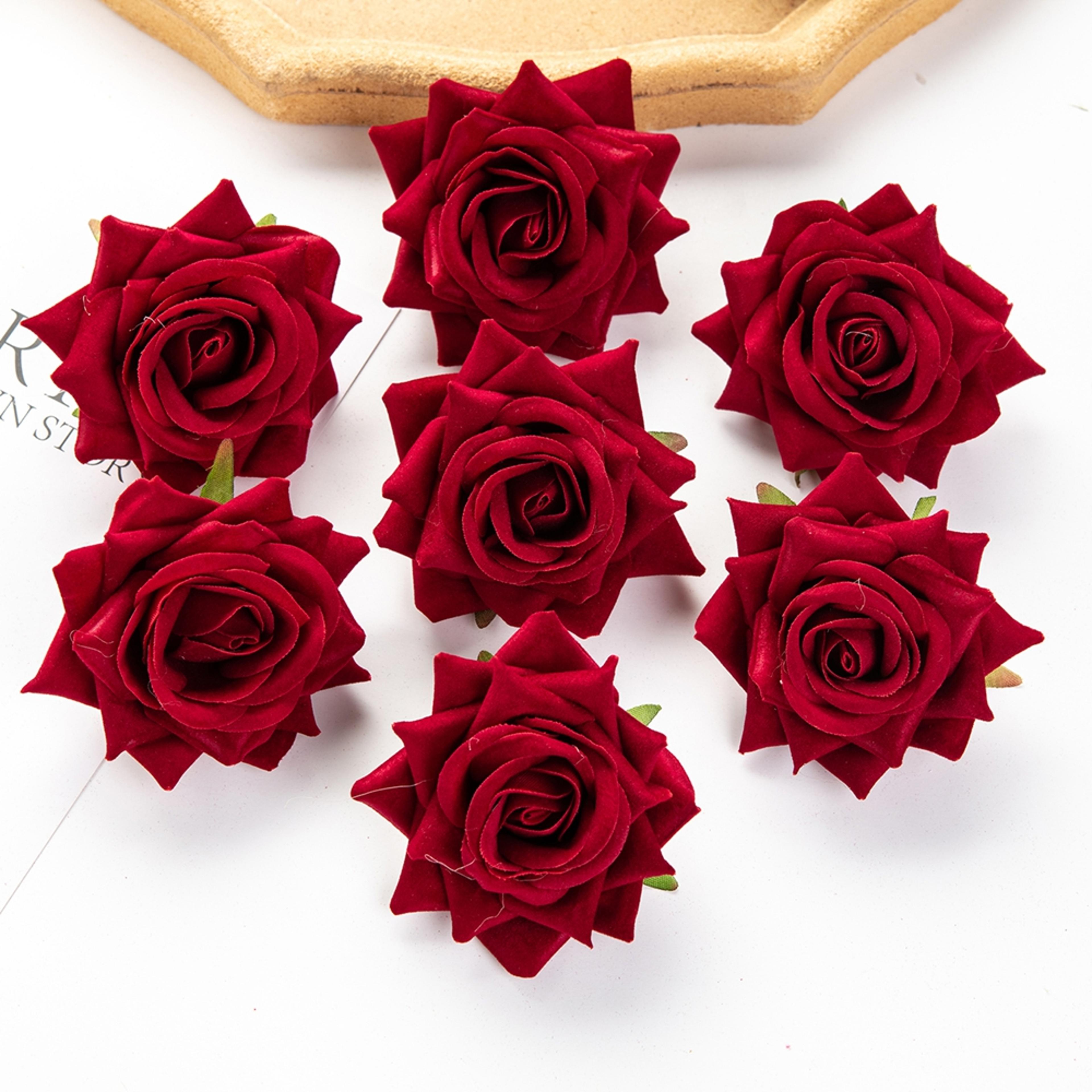 Artificial Red Roses For Bridal Accessories Wedding Valentines Day Home Room Decoration 0