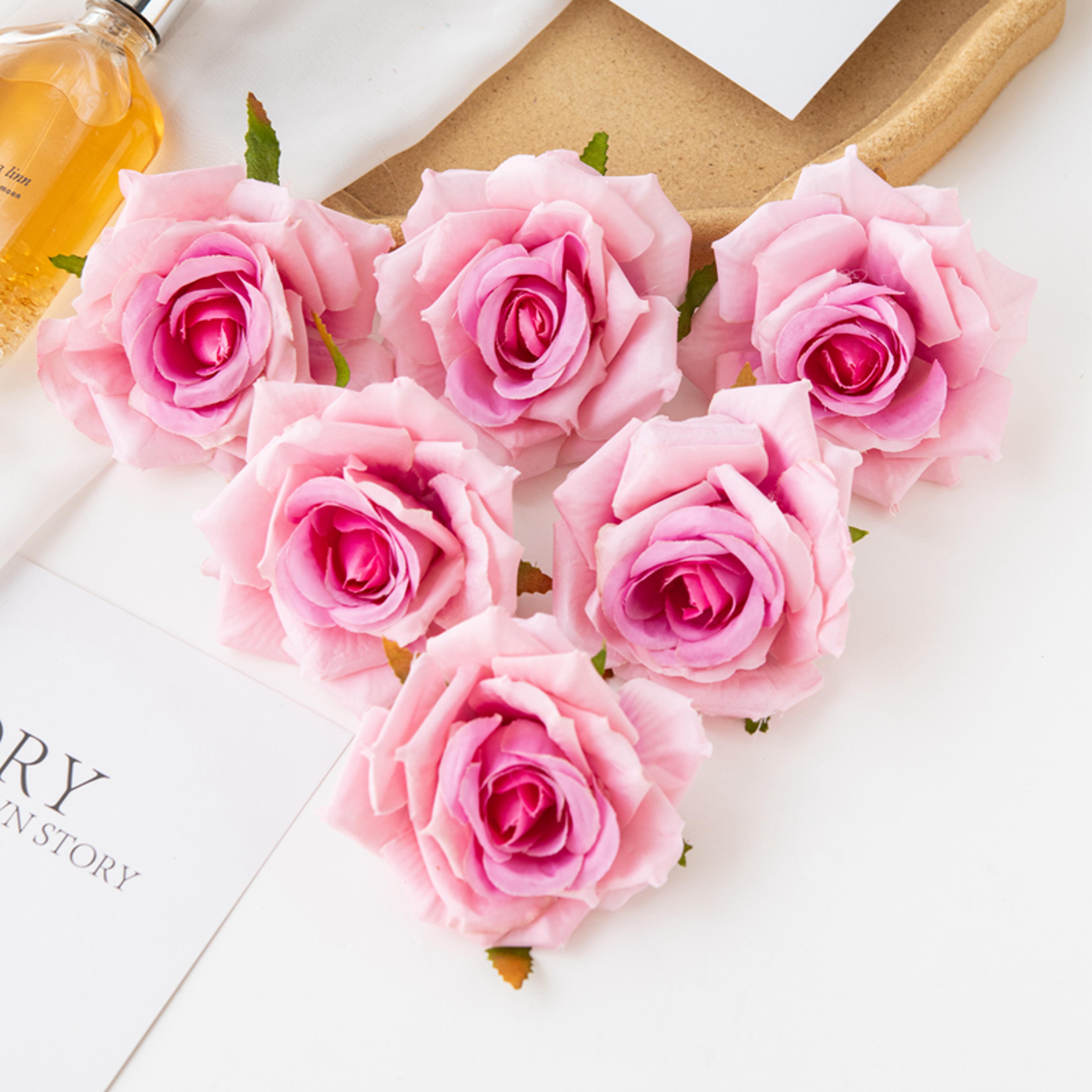 Fake Silk Artificial Flowers For Wedding Garden Scrapbook Rose Arch Home Decor Candy Box 8