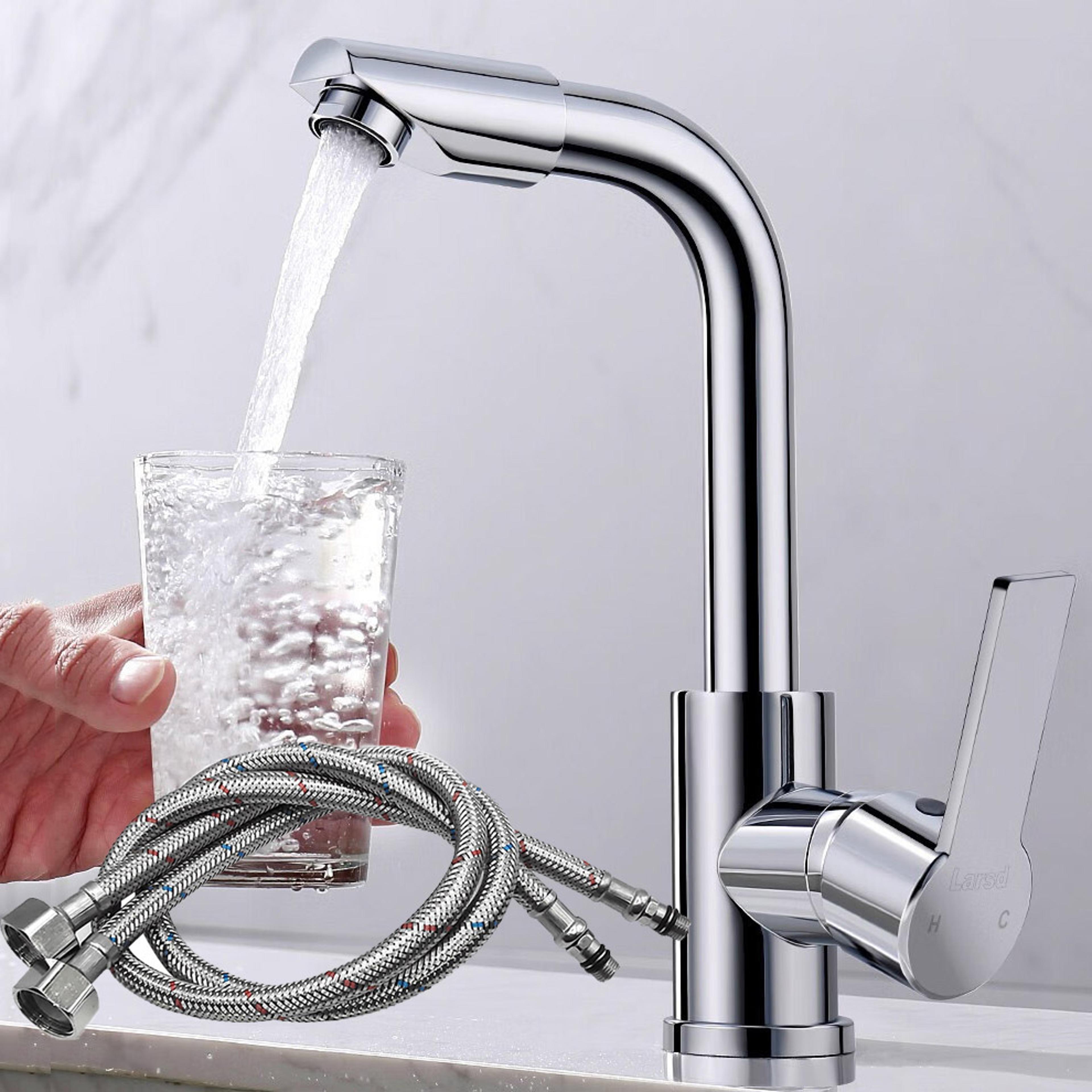 Splashproof Rotatable Basin Faucet For Kitchen And Bathroom Dualuse Hot And Cold Water Faucet 7