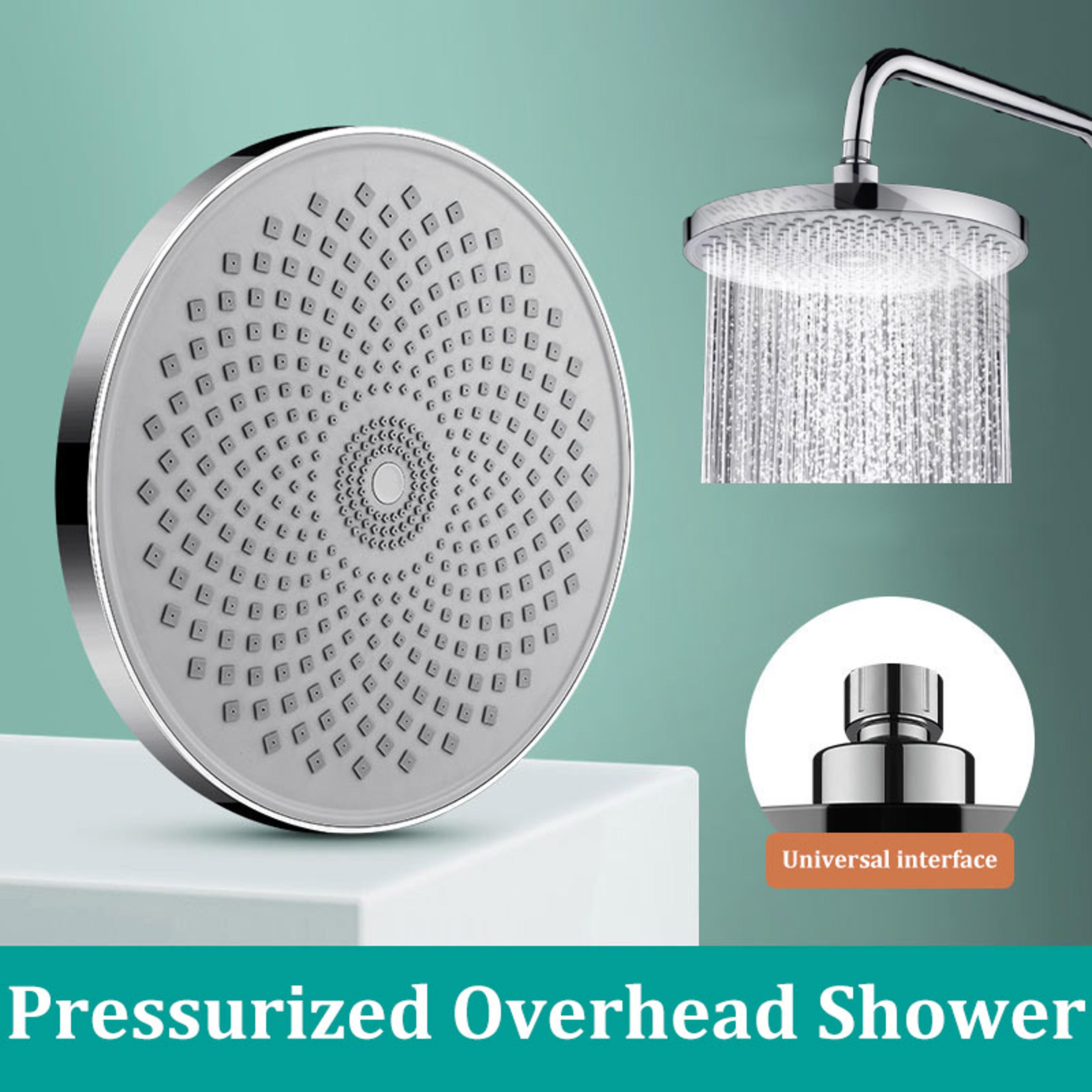 Round Top Spray Booster Shower Head Large Size For Full Body Hotel Shower And Home Bathroom With Un 6