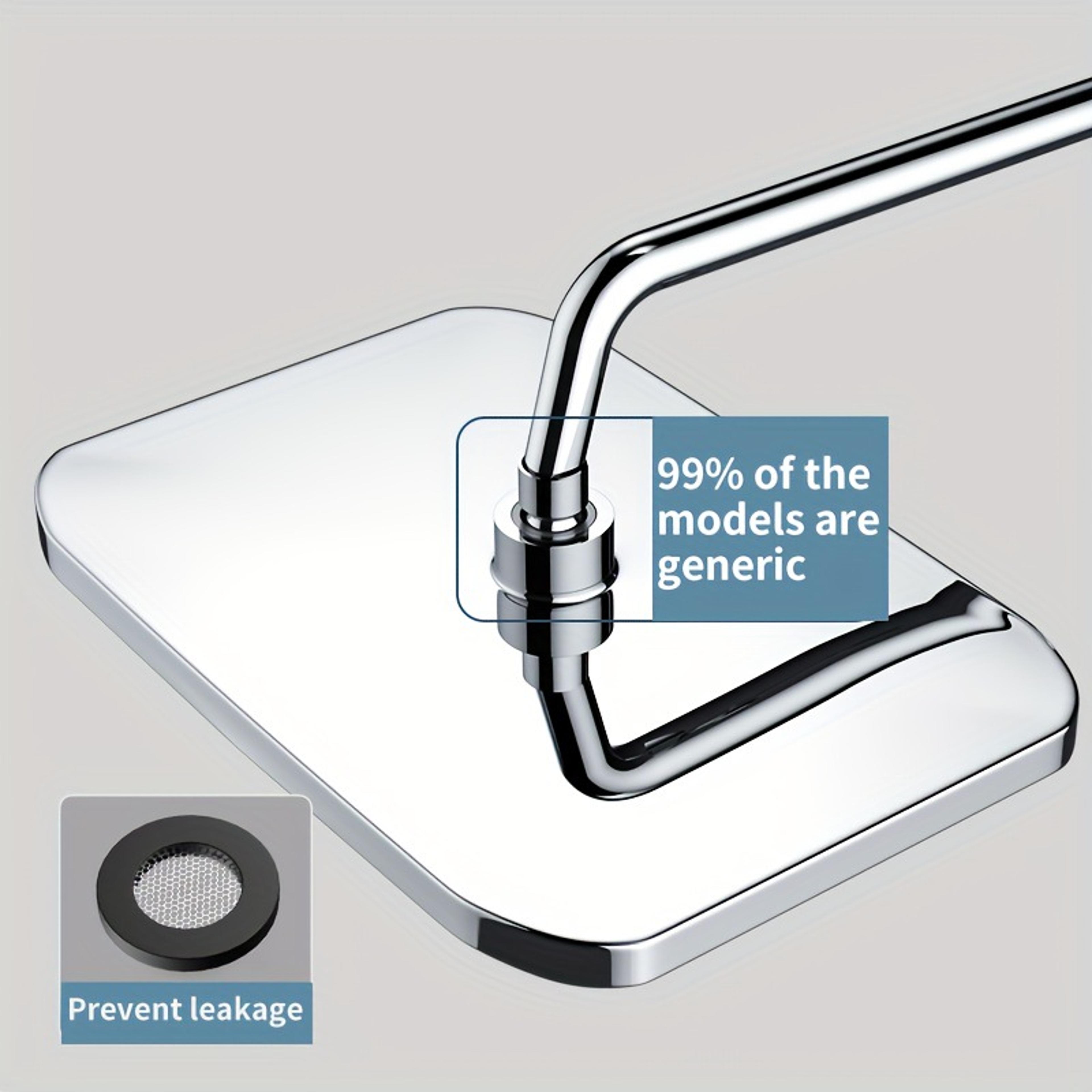 High Pressure ABS Rainfall Shower Head Adjustable Angle AntiClog Nozzle Water Saving Bathroom Acces 3