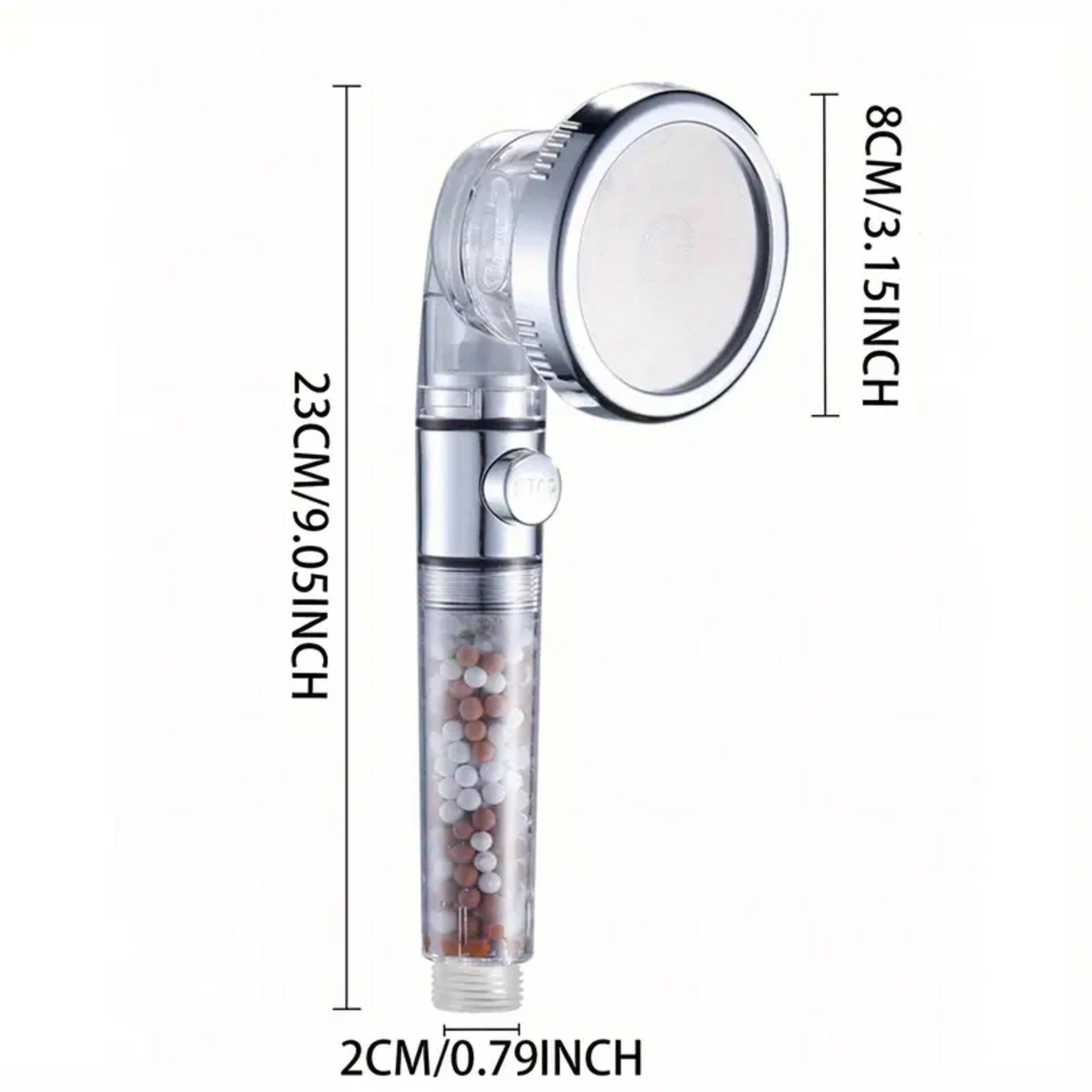 Negative Ion Booster Filter Shower Head With Modes And Onebutton Water Stop Handheld Watersaving Ba 5