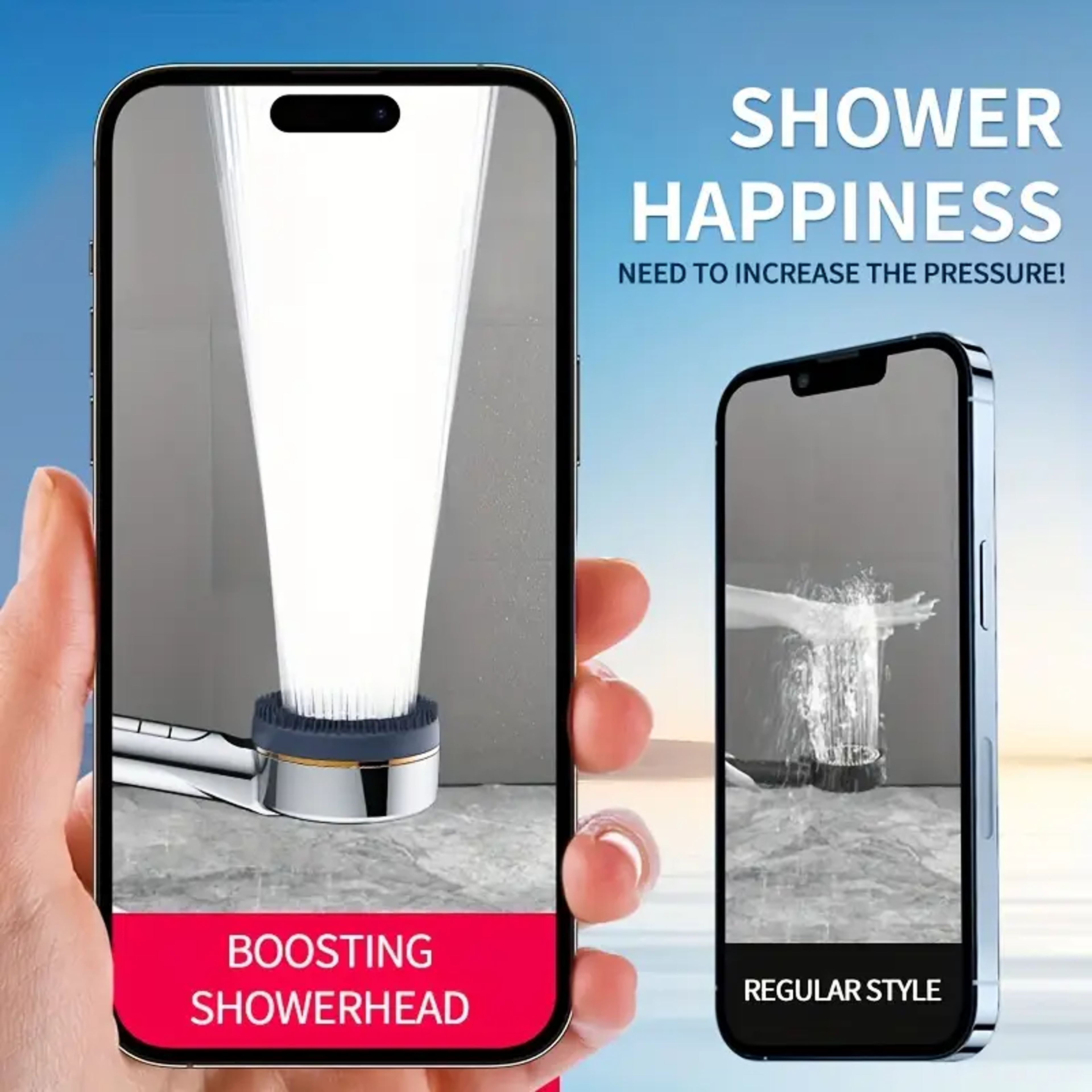 Multifunctional Shower Head New Filter Booster Fourspeed Adjustment Water Seal Bathroom Accessory 3
