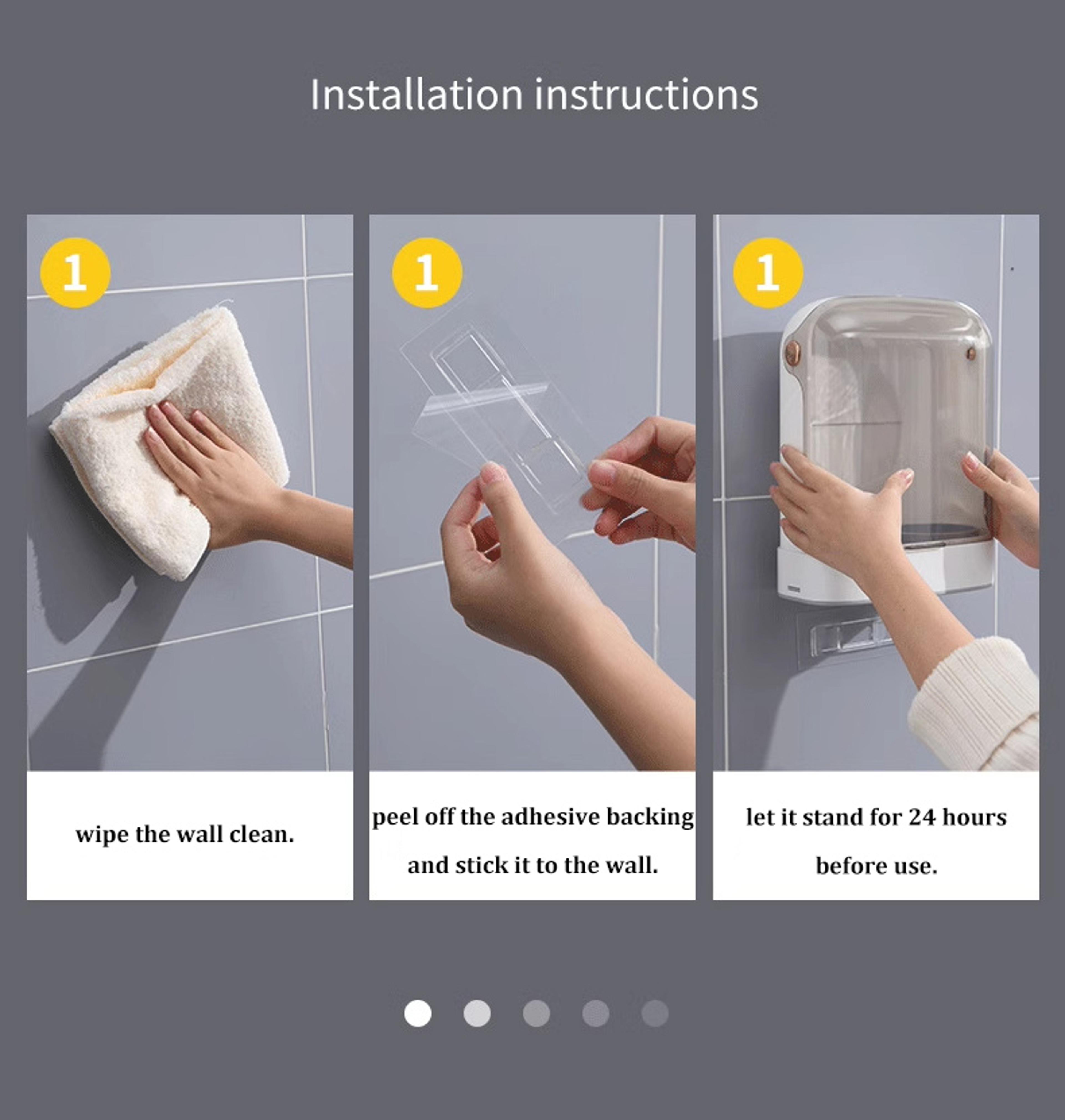 Household Paper Cup Holder WallMounted NoDrill Dustproof Cup Dispenser Storage Rack 5