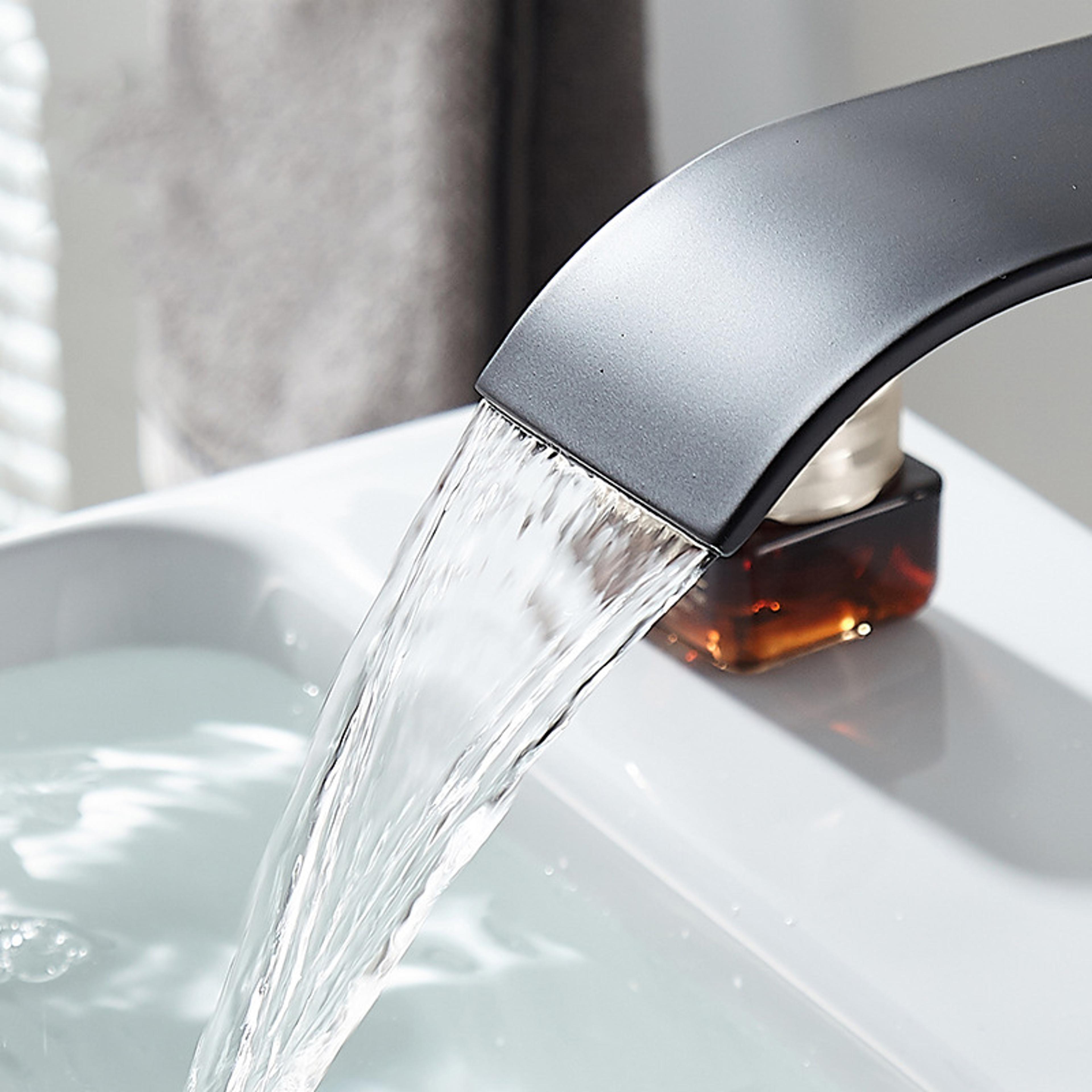 Luxury Waterfall Faucet Hot And Cold Dual Control Stainless Steel Alloy For Bathroom Sink 1