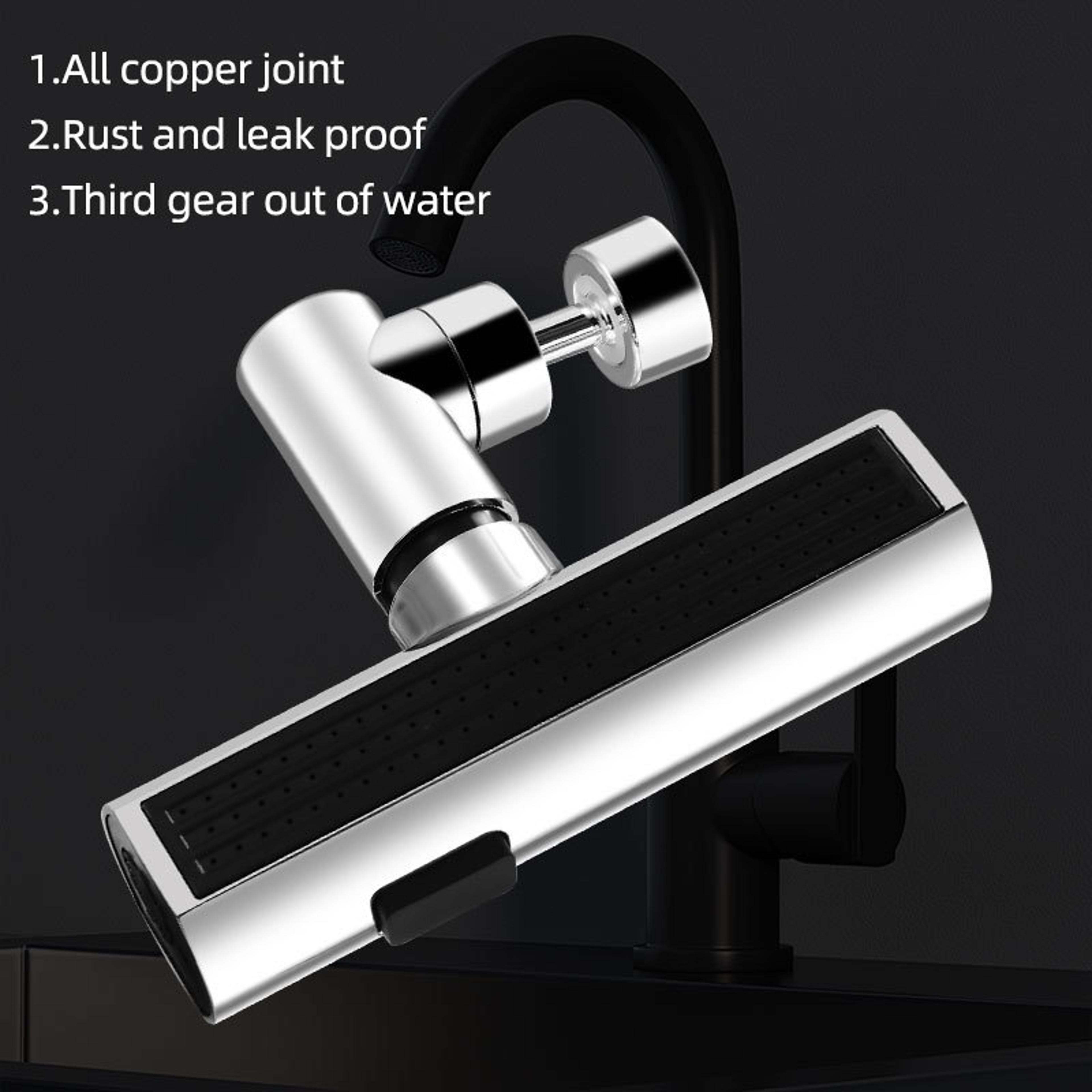 Threespeed Waterfall Water Outlet Multifunction Faucet Extender Universal Rotating Nozzle Splashpro 3