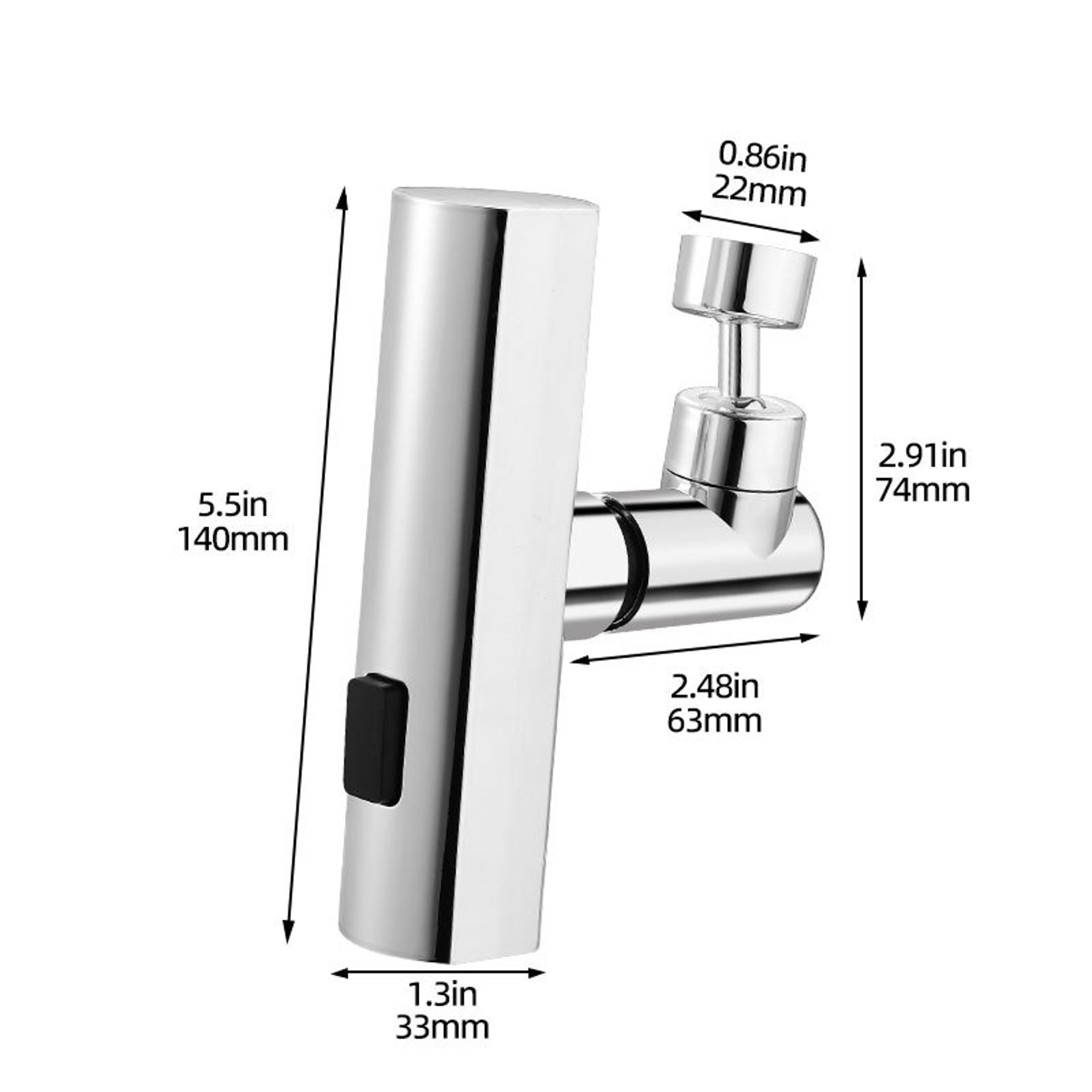 Threespeed Waterfall Water Outlet Multifunction Faucet Extender Universal Rotating Nozzle Splashpro 6