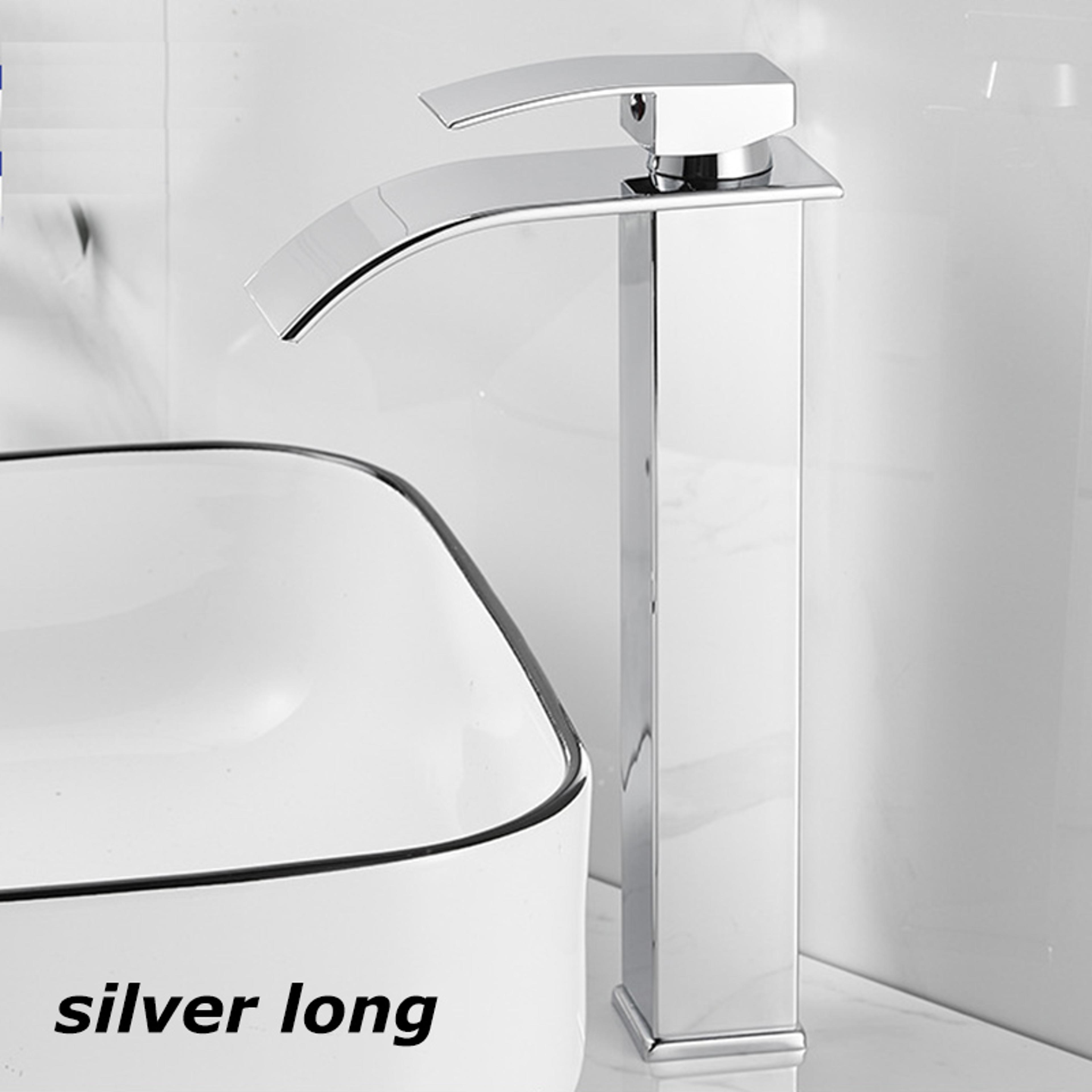 Dual Control Household Hot And Cold Waterfall Faucet Kitchen Bathroom Splashproof Countertop Faucet 8