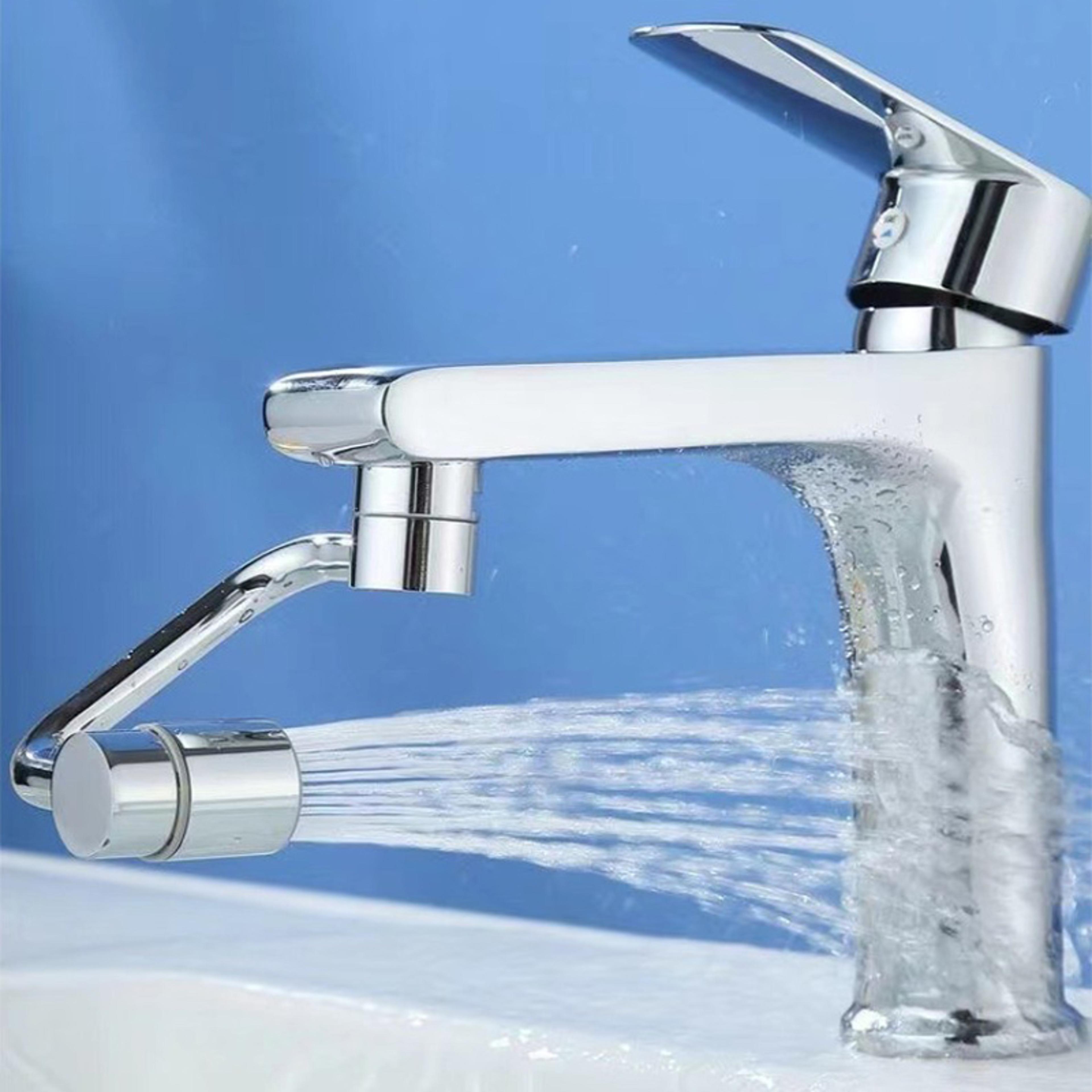 Universal Faucet Extender Multi Functional Washbasin U Shaped Anti Splash Rotating Sink Head 5