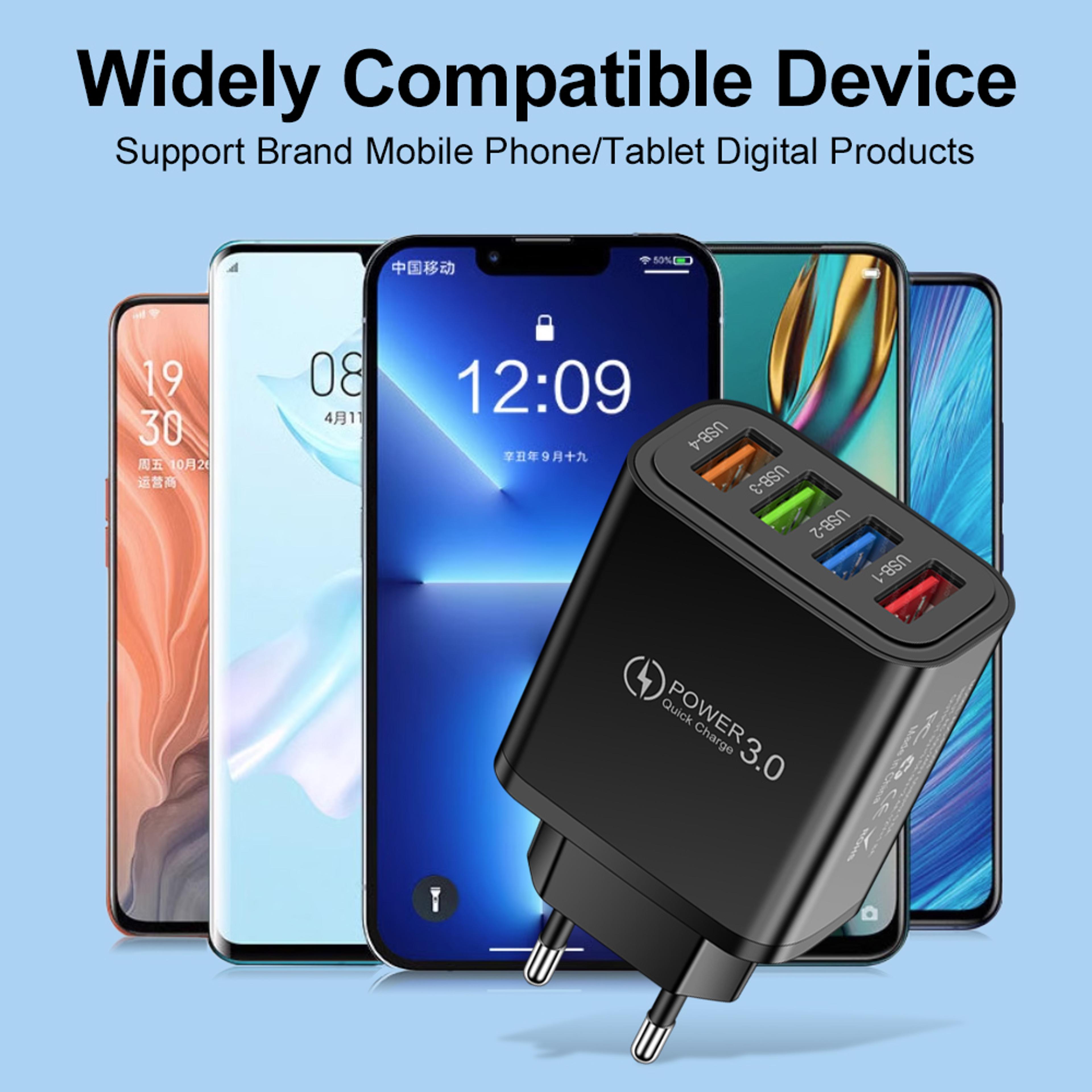 Quick Charge USB Fast Charger Multi Ports Wall Adapter Phone Charger 4