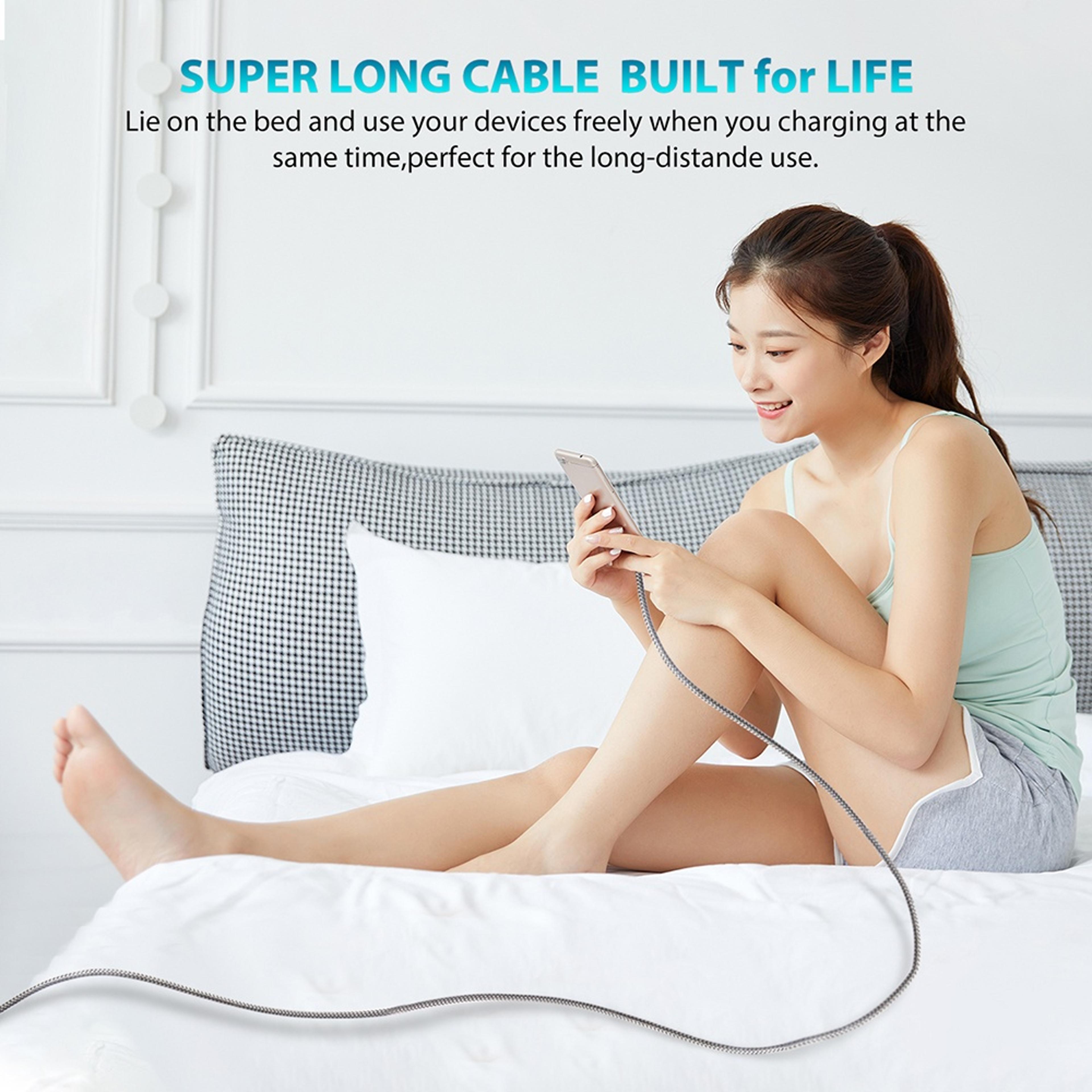 USB C To USB C Quick Charge PD 60W Cable Fast Phone Charger Data Cord Extended Wire 4