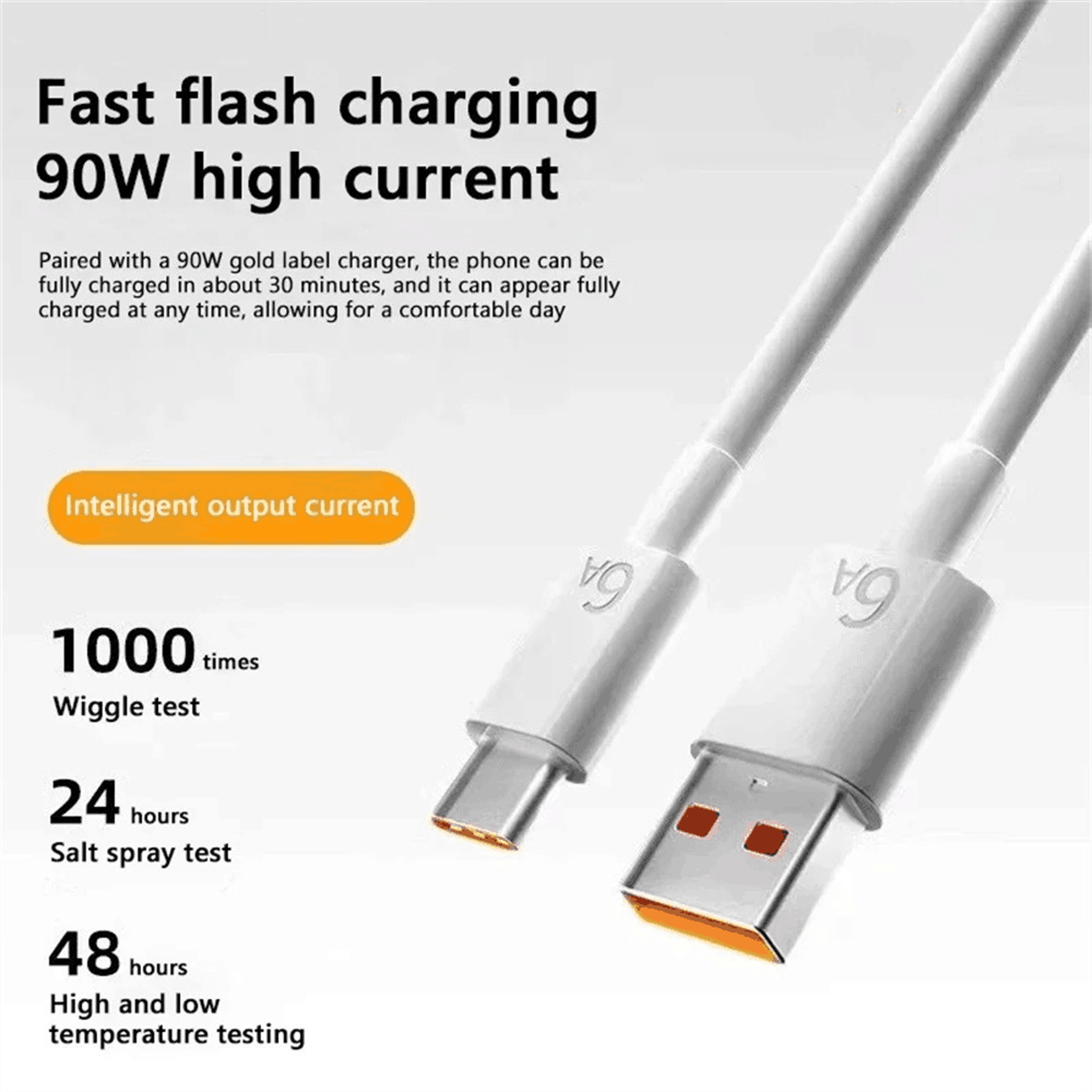 Fast Charging USB Charger Travel Wall Adapter With USB Type C Cable Quick Charge Power Adapter 4