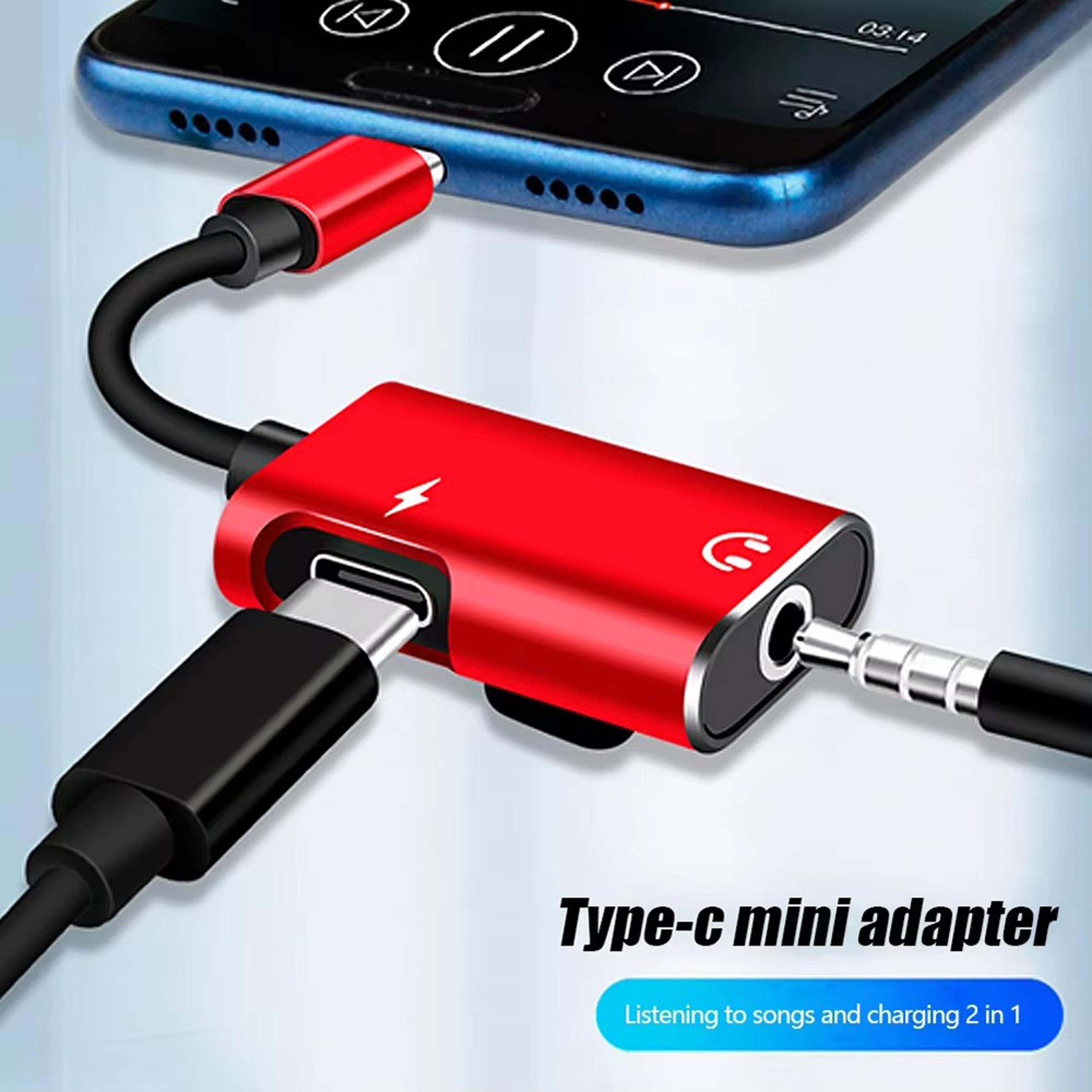 USB C Audio Splitter Type C Female To Jack Male Headphone Cable Converter 1