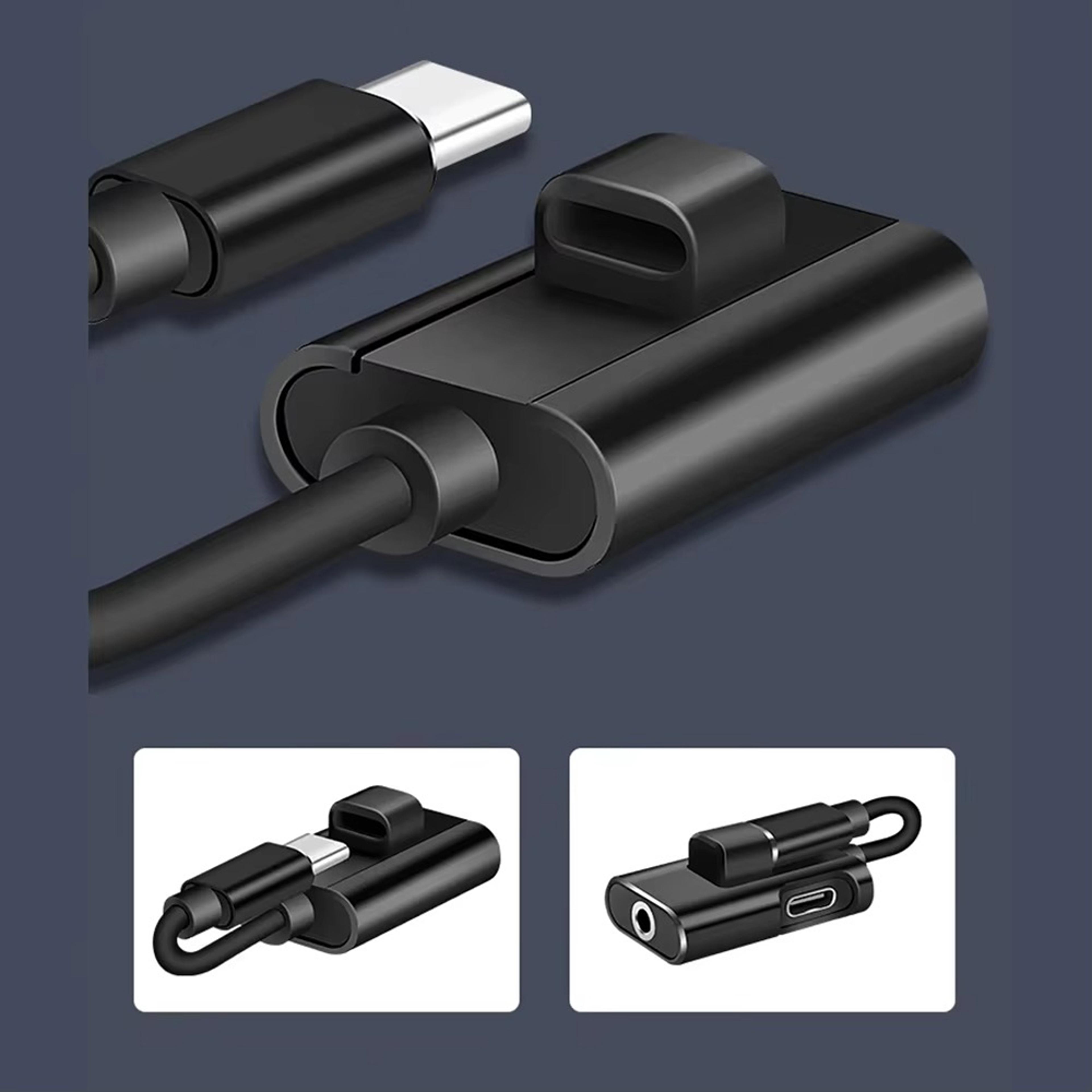USB C Audio Splitter Type C Female To Jack Male Headphone Cable Converter 4