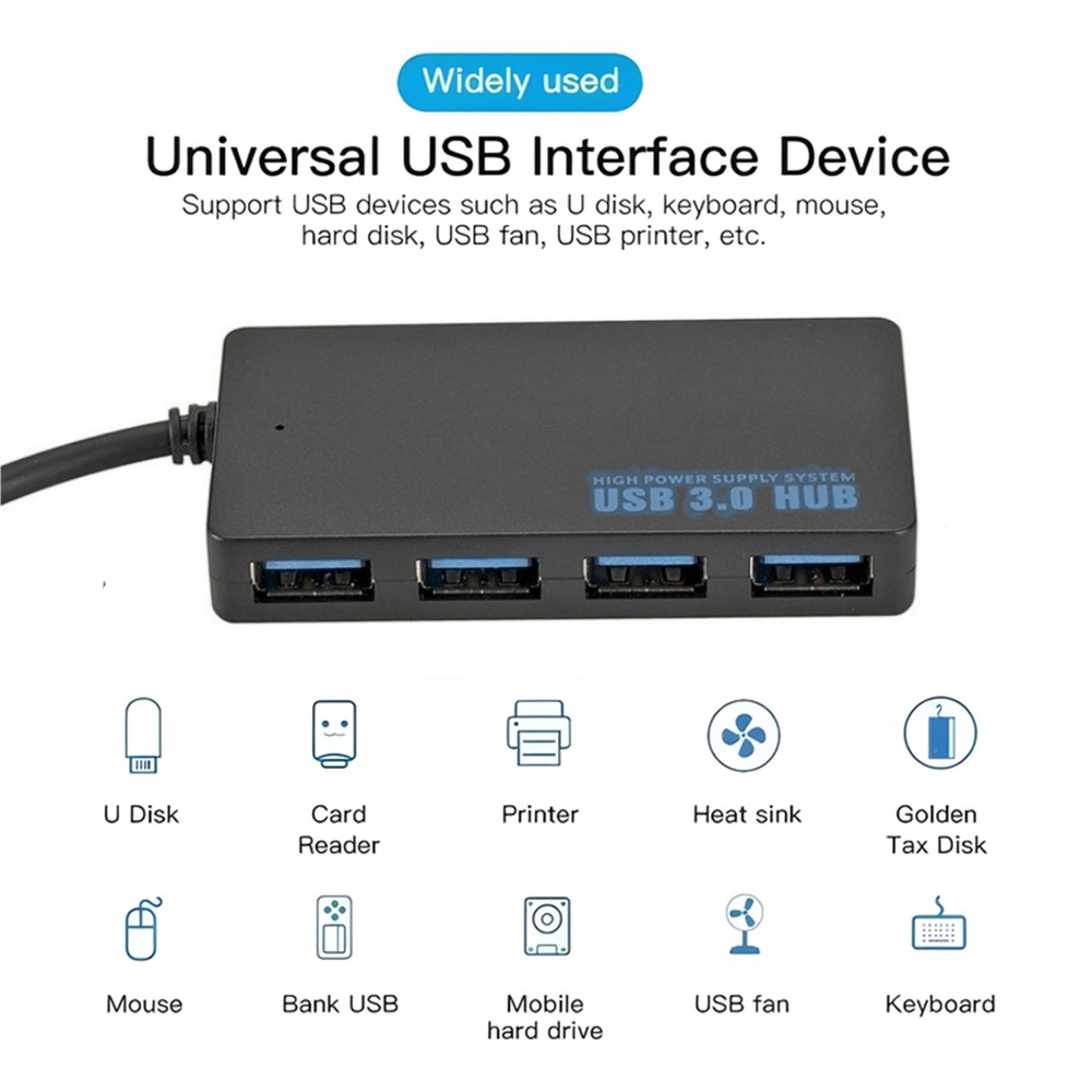 High Speed USB HUB Adapter Port Multiple Expander USB Splitter Converter For Laptop 3