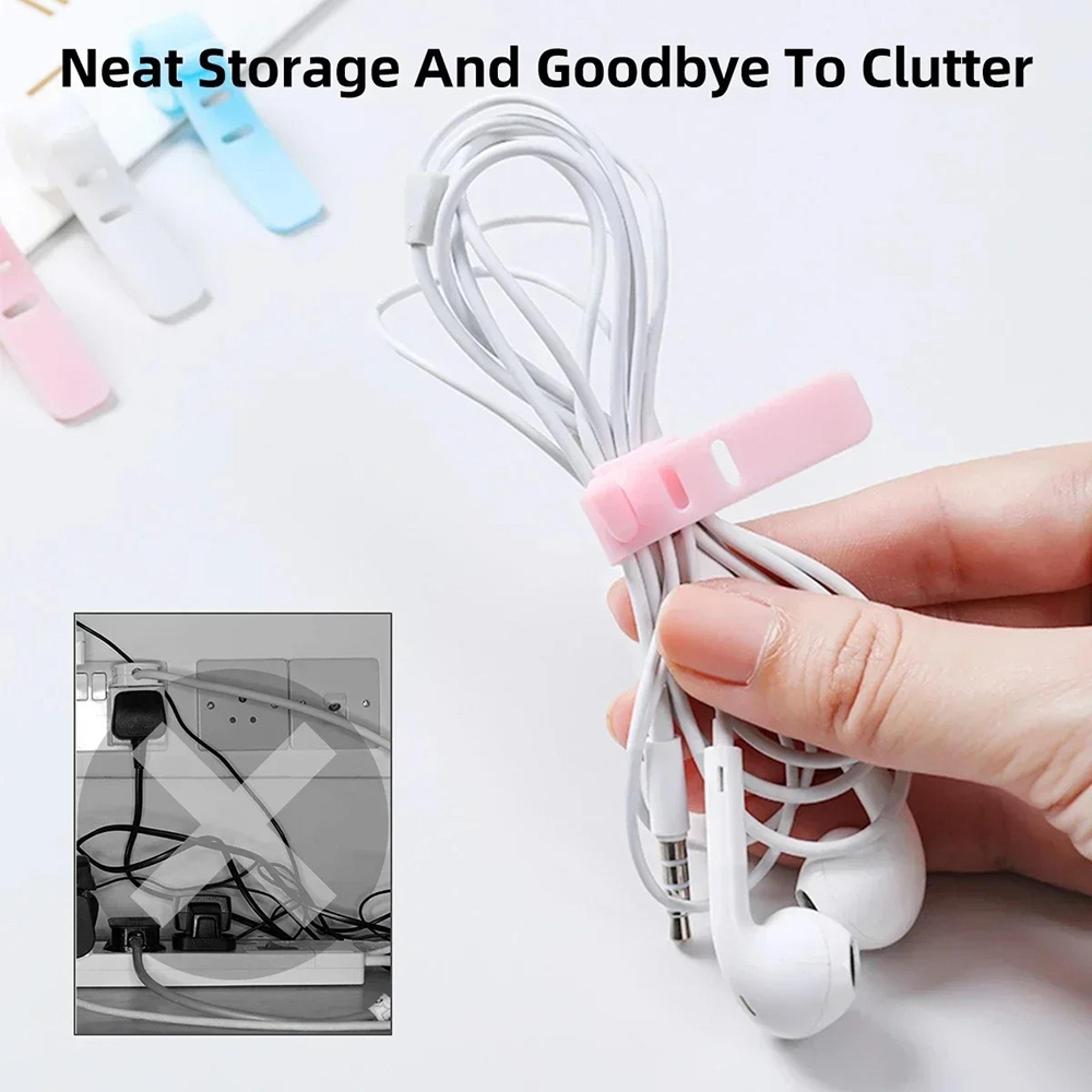 Flexible Silicone Reusable Cable Ties Winder USB Data Cord Organizer Headphones Mouse Protector 1