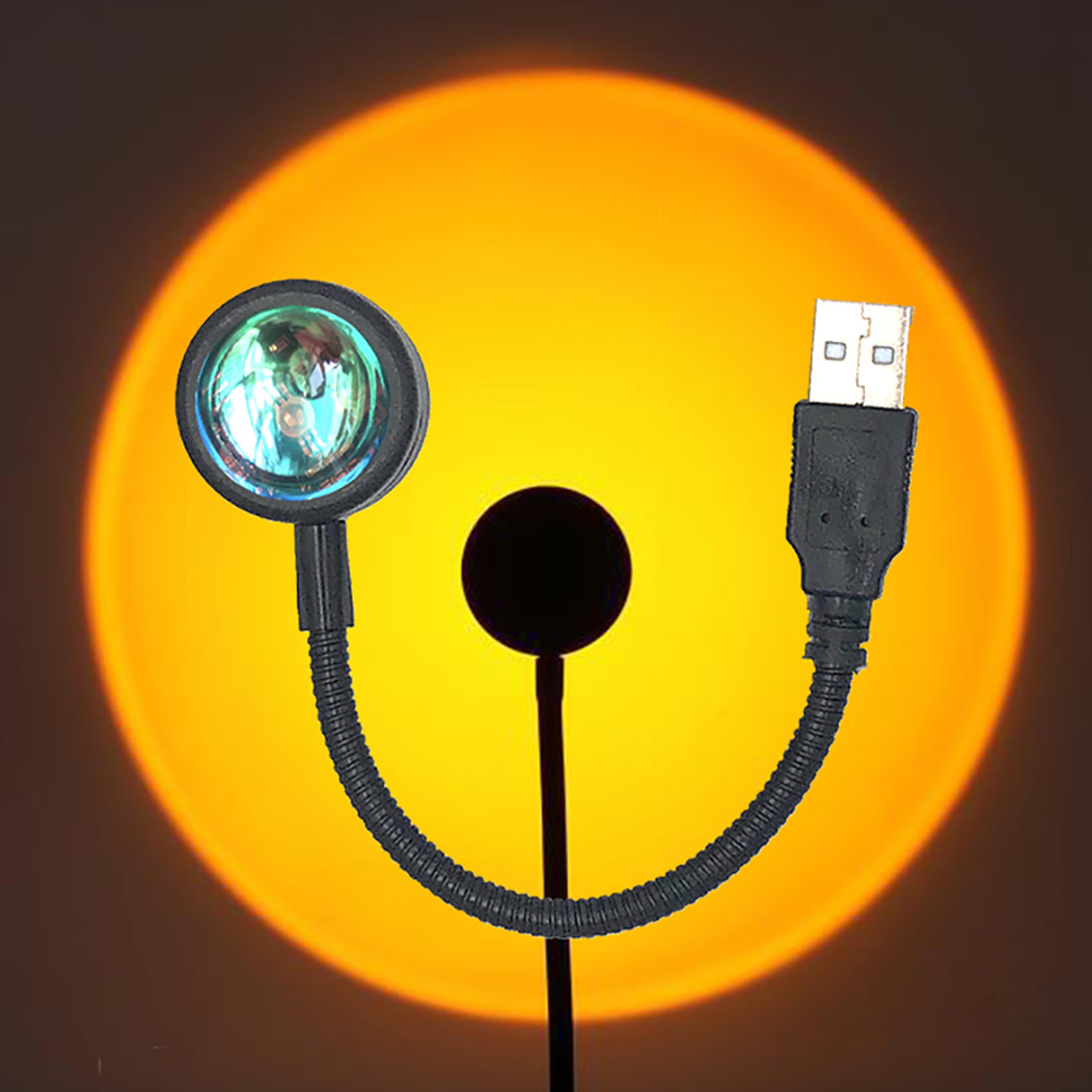 Portable LED Rainbow Neon Night Light USB Sunset Lamp Projector Wall Lighting For Bedroom Home Deco 2