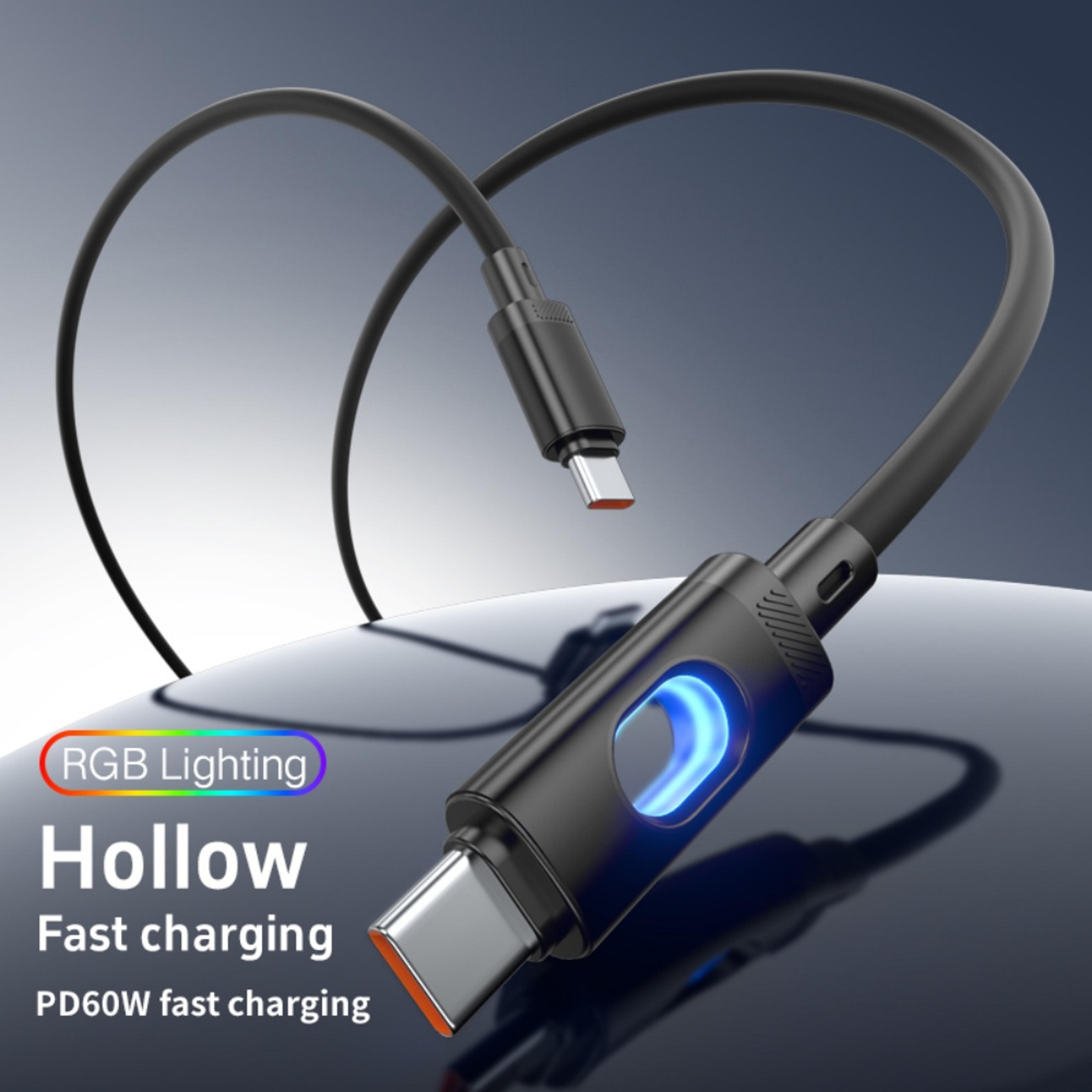 PD Quick Charge Cable USB Type C To Type C Data Cord Fast Charging Phone Charger 4