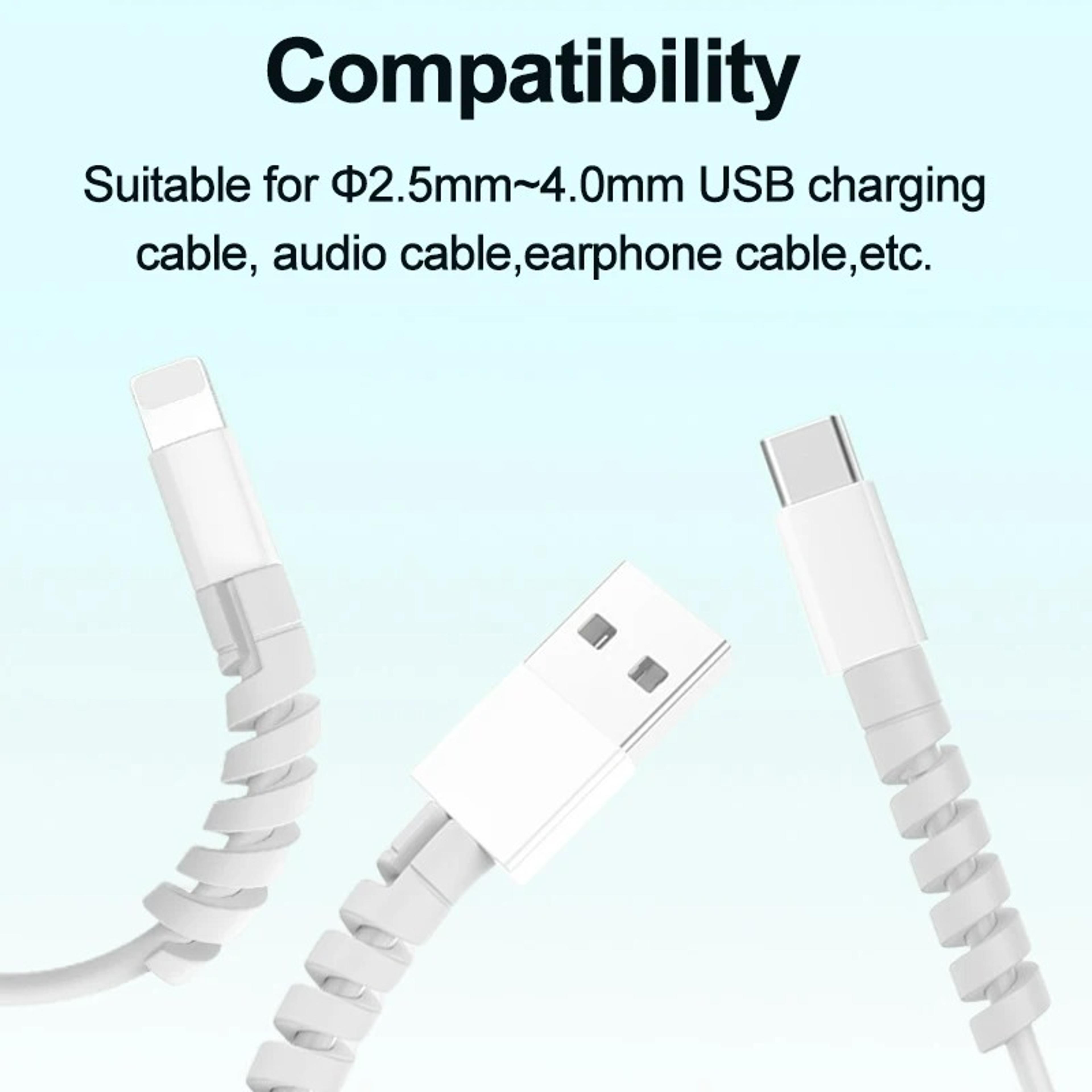 Silicone Spiral Cable Protector For USB Charger Data Cables Phone Mouse Earphone Cord Saver Cover 2