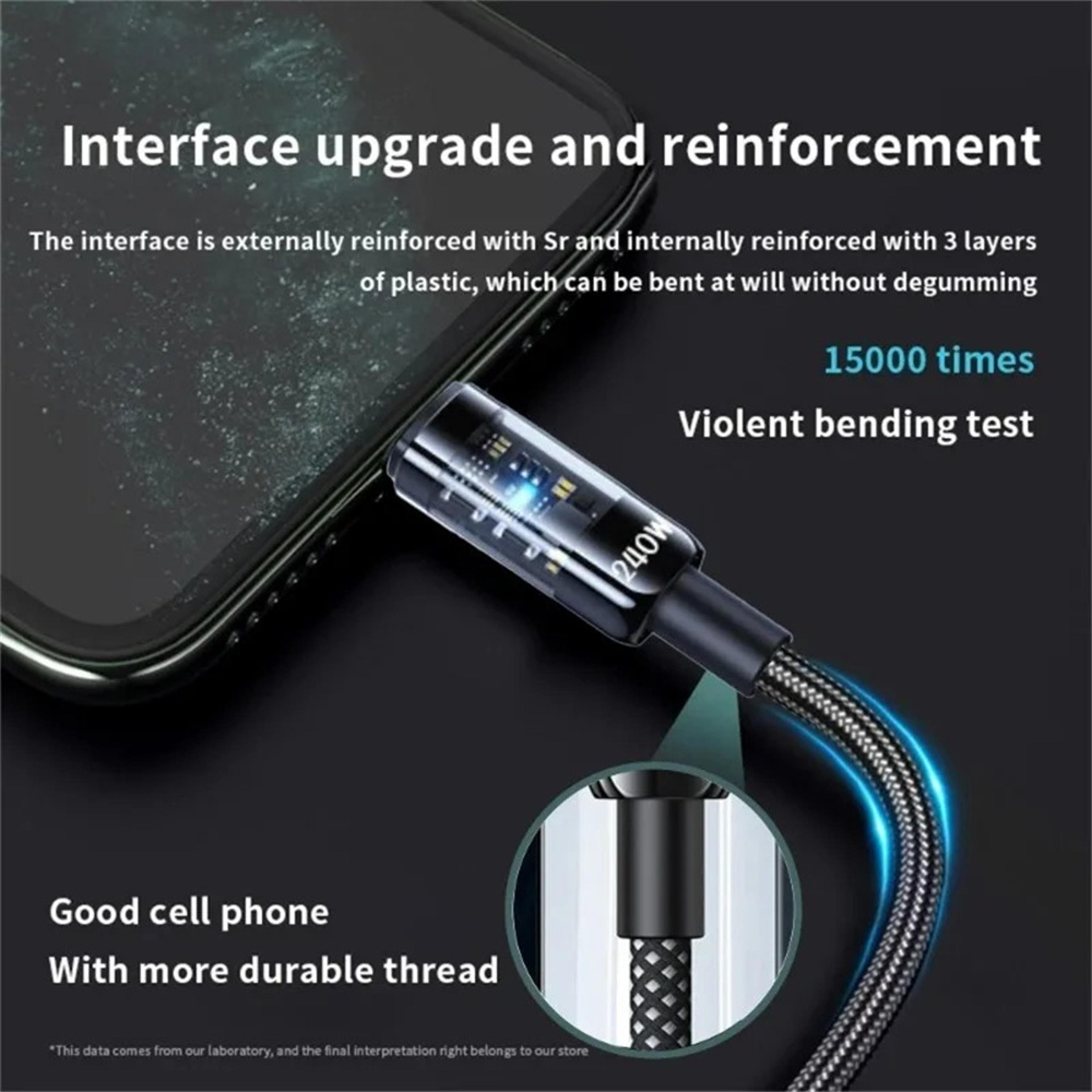 USB Type C Cable Quick Charge Phone Charger PD Data Cord Super Fast Charging 5