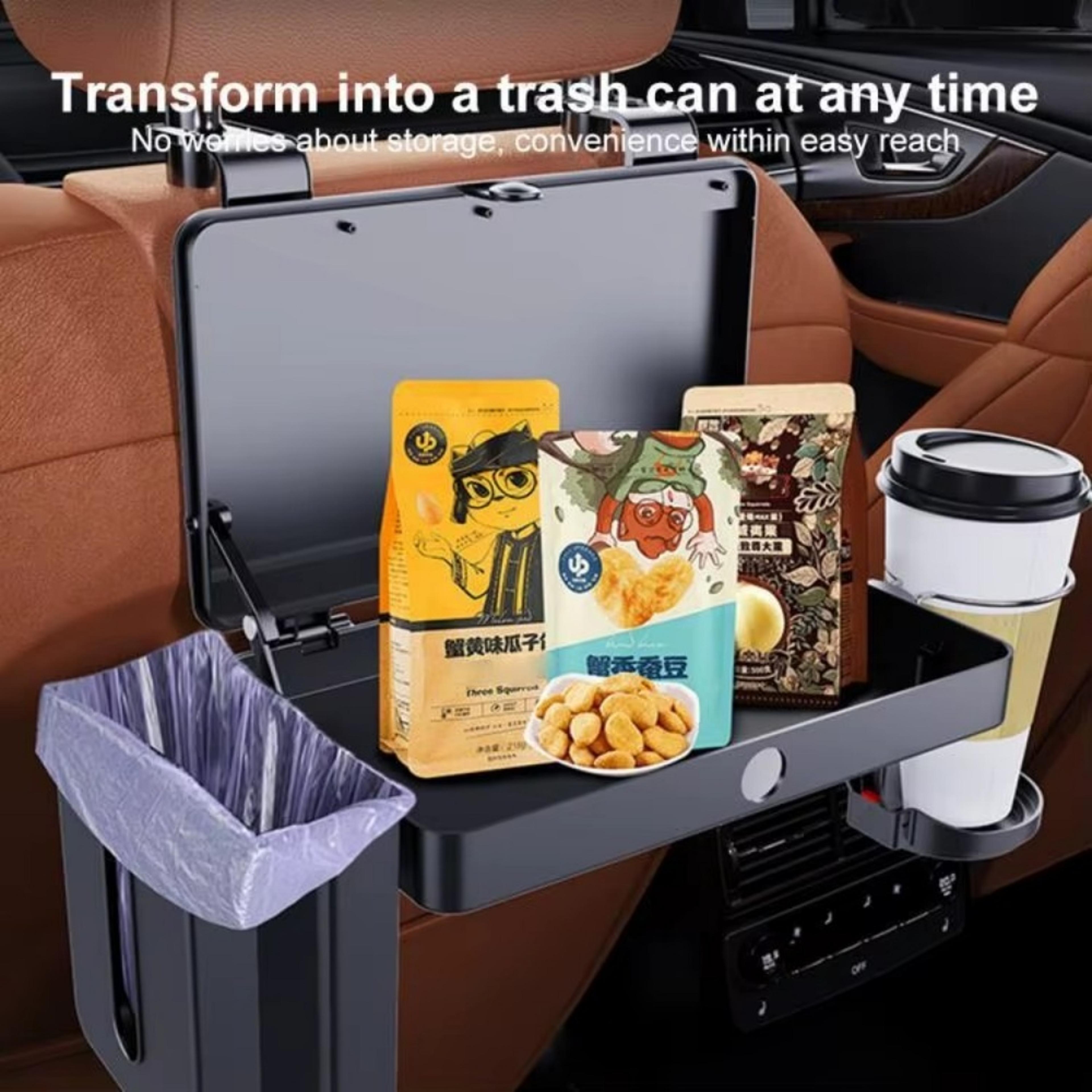Foldable Car Seat Tray Auto Dining Table Food Tray Drink Cup Holder Car Interior Accessories Shelf  2