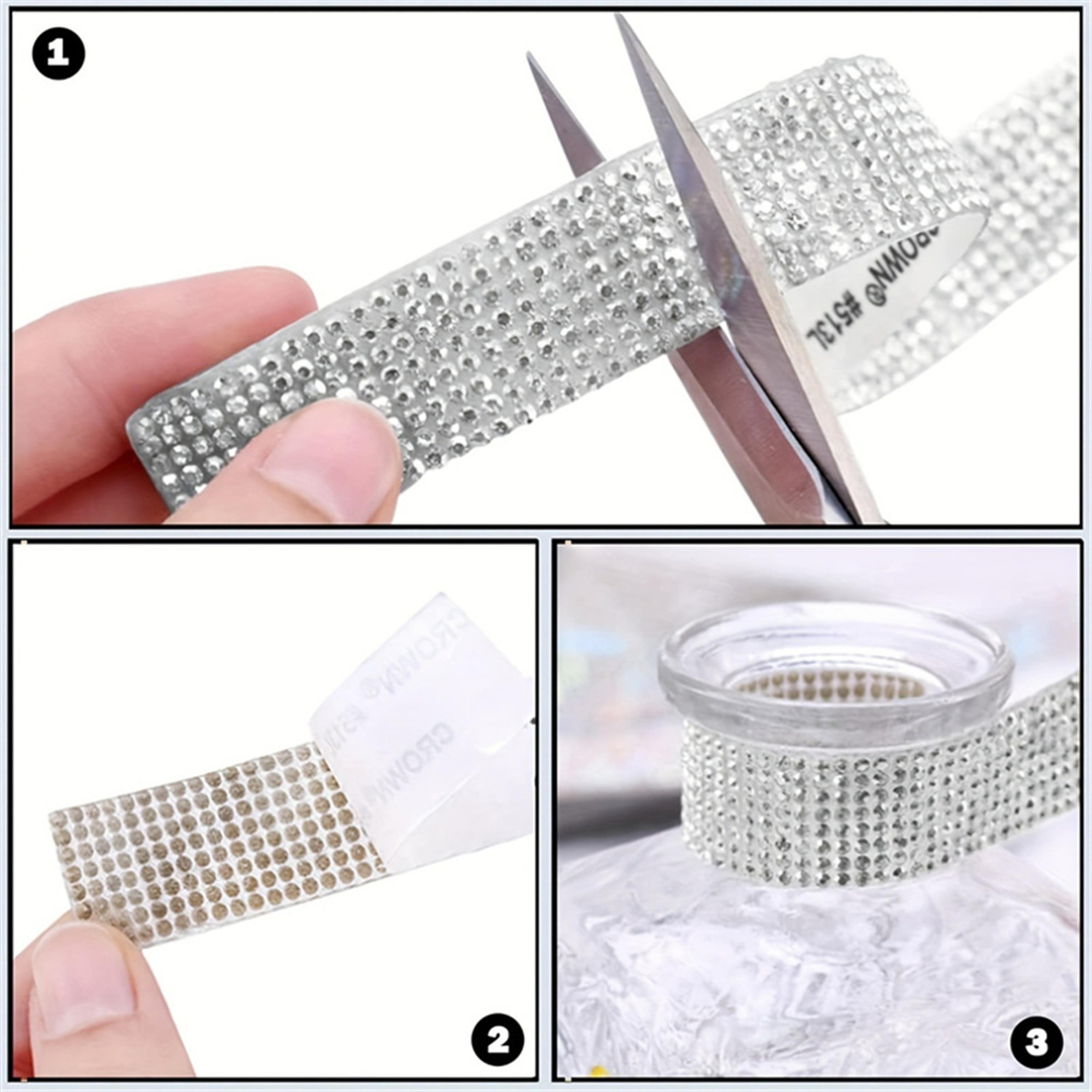 SelfAdhesive Rhinestone Sticker Glitter Crystal Trim Tape For Clothes Jewelry Car Phone Crafts Gift 4