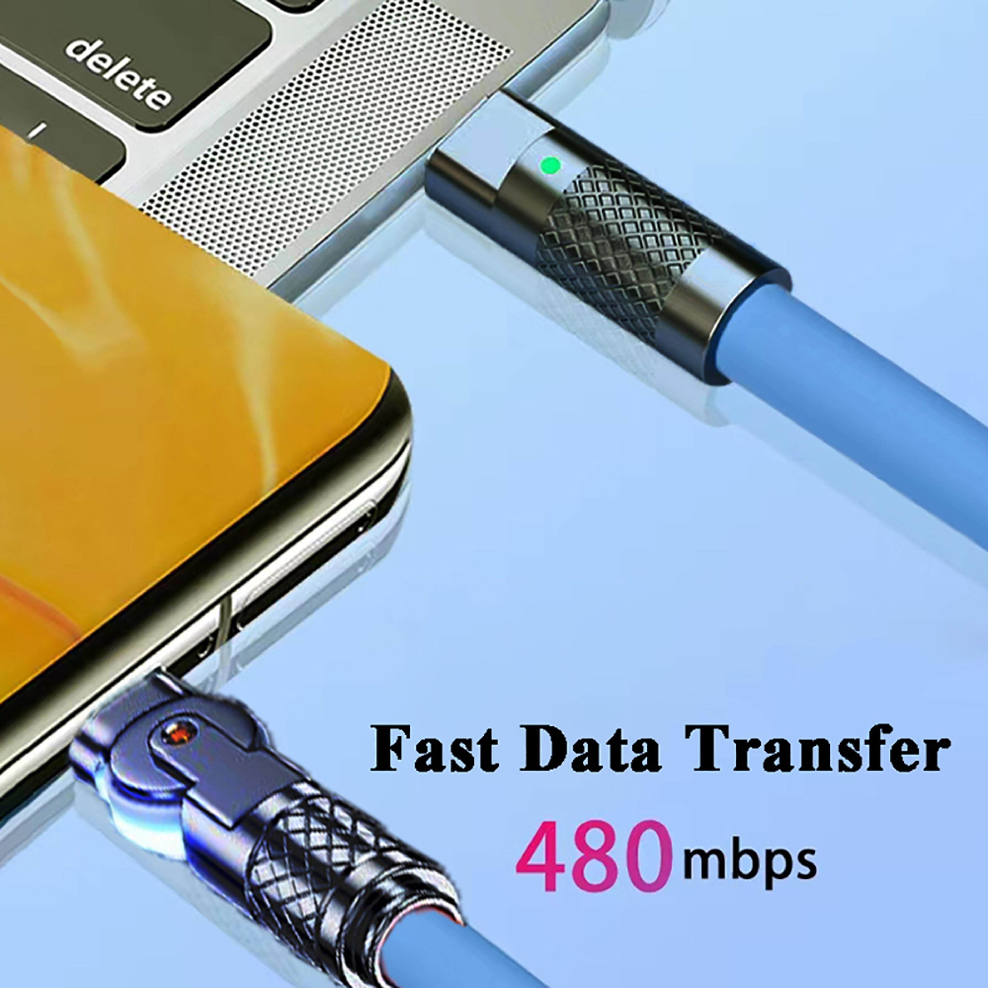 Fast Charging Type C Cable Rotation Elbow Charger Data Cord Quick Charge Wire 5