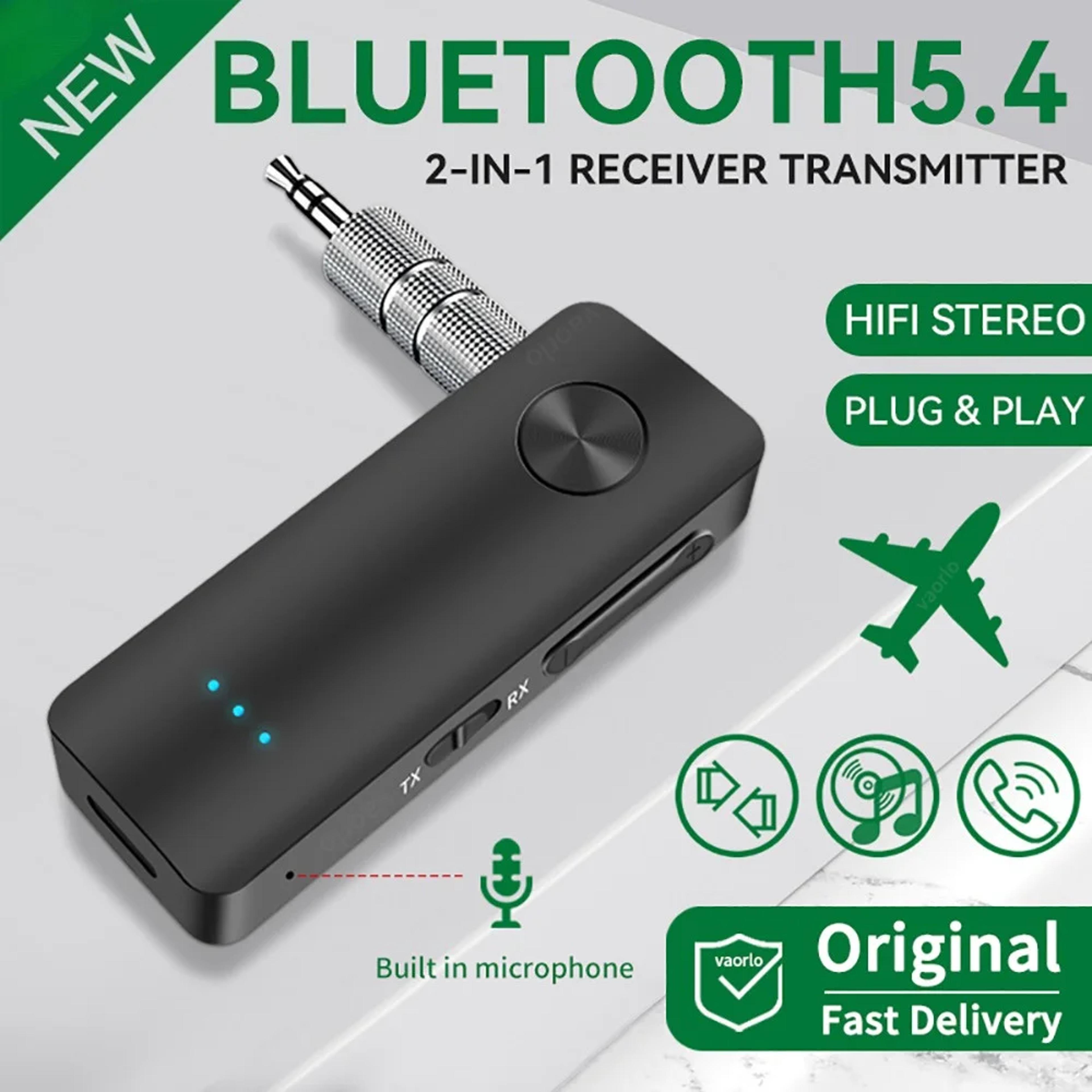 Wireless Bluetooth Audio Adapter Car Kits Transceiver Jack 5