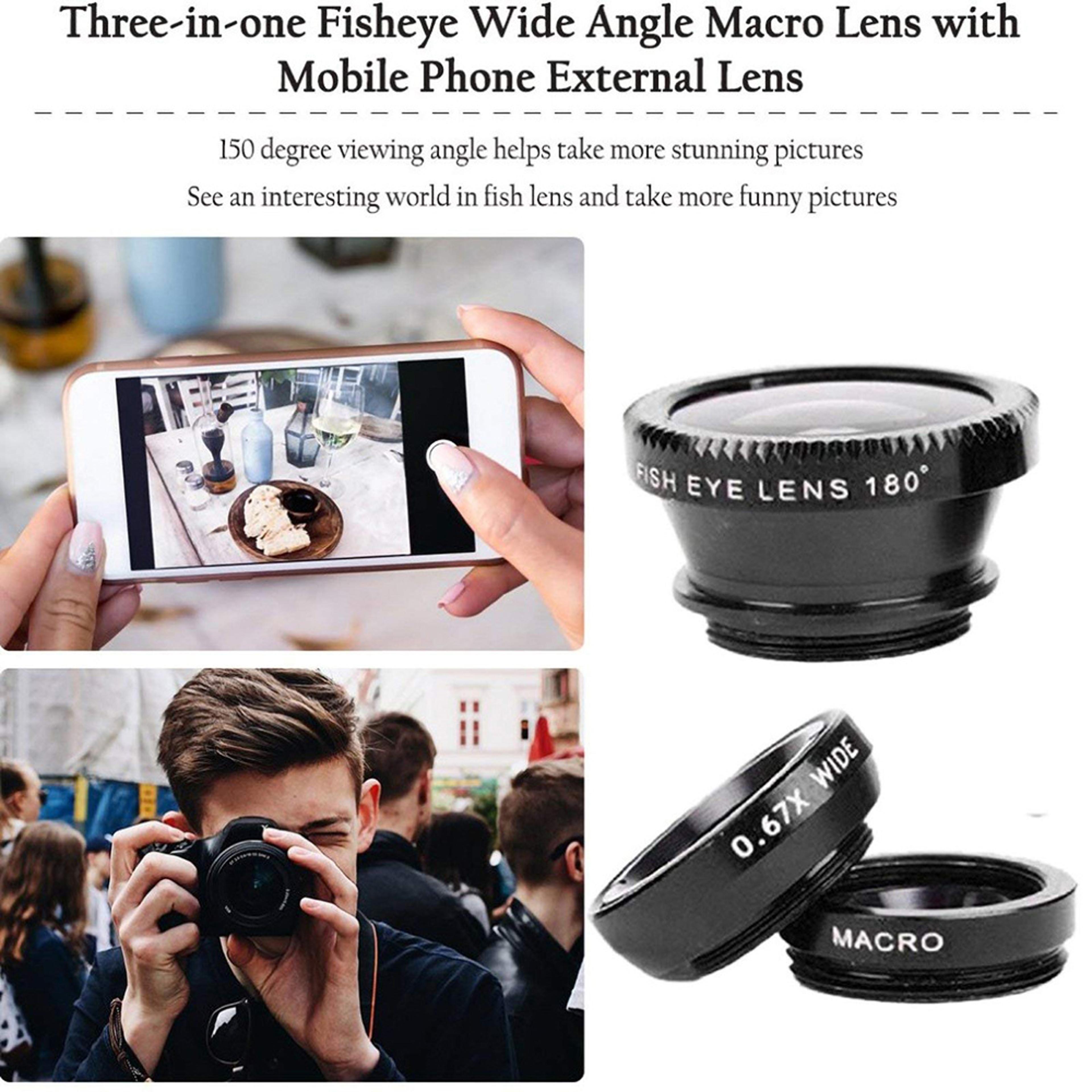 Universal Phone Lens Fish Eye Zoom Lens Wide Angle Micro Camera Lens With Phone Clip 1