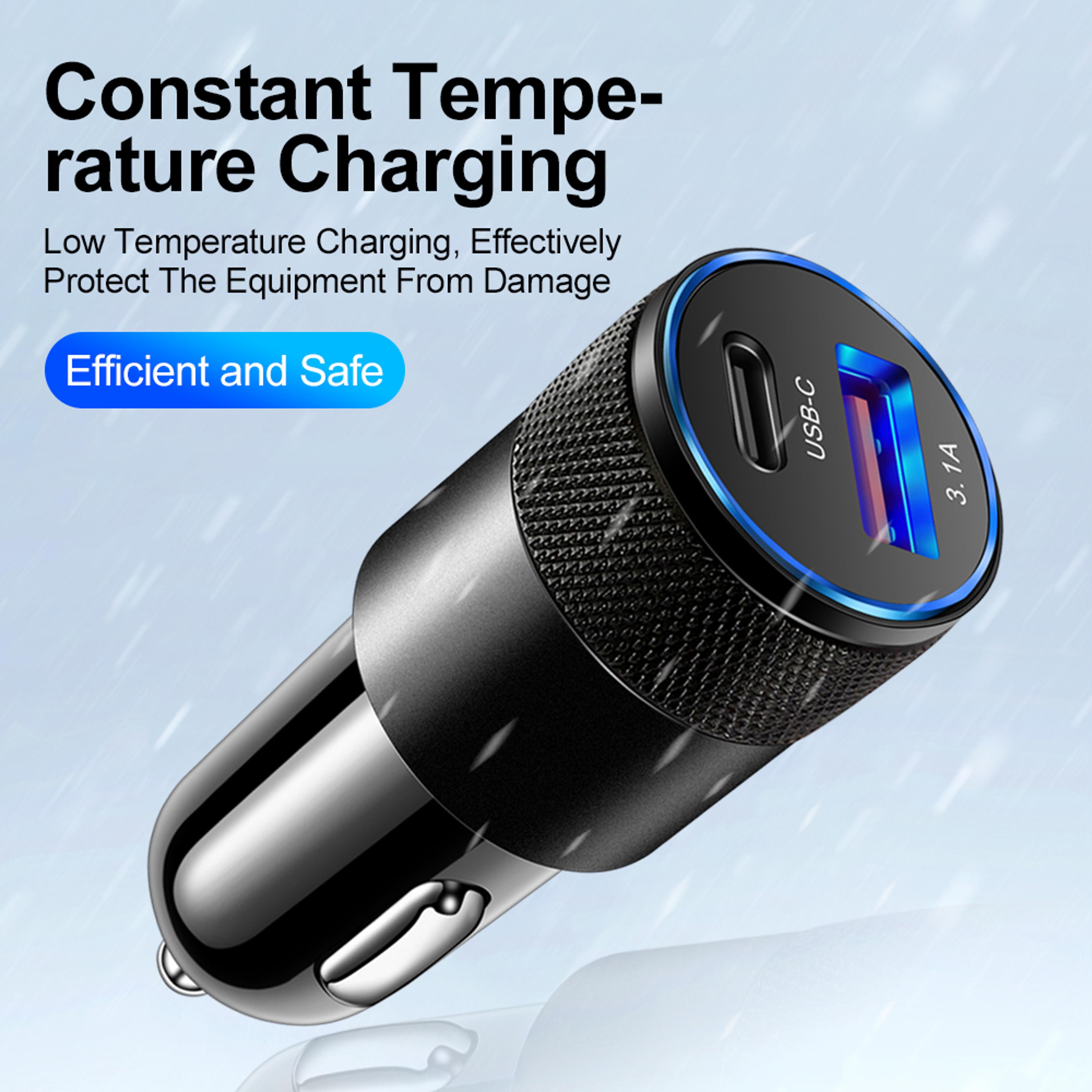 Car Charger Type C PD USB Quick Charge Dual Ports Phone Adapter 5