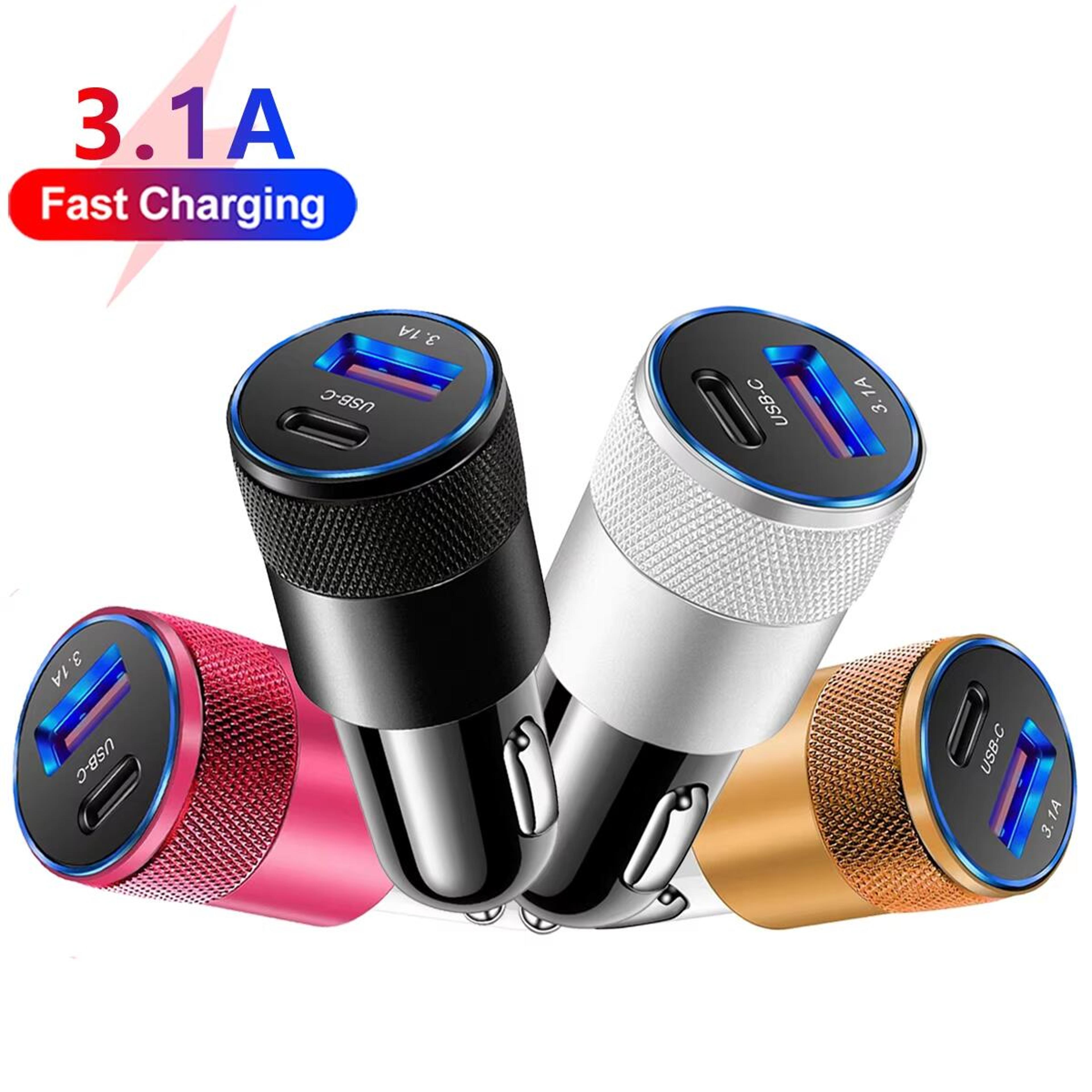 USB C Car Charger Fast Charging Type C Phone Adapter Cigarette Lighter USB Charger 0