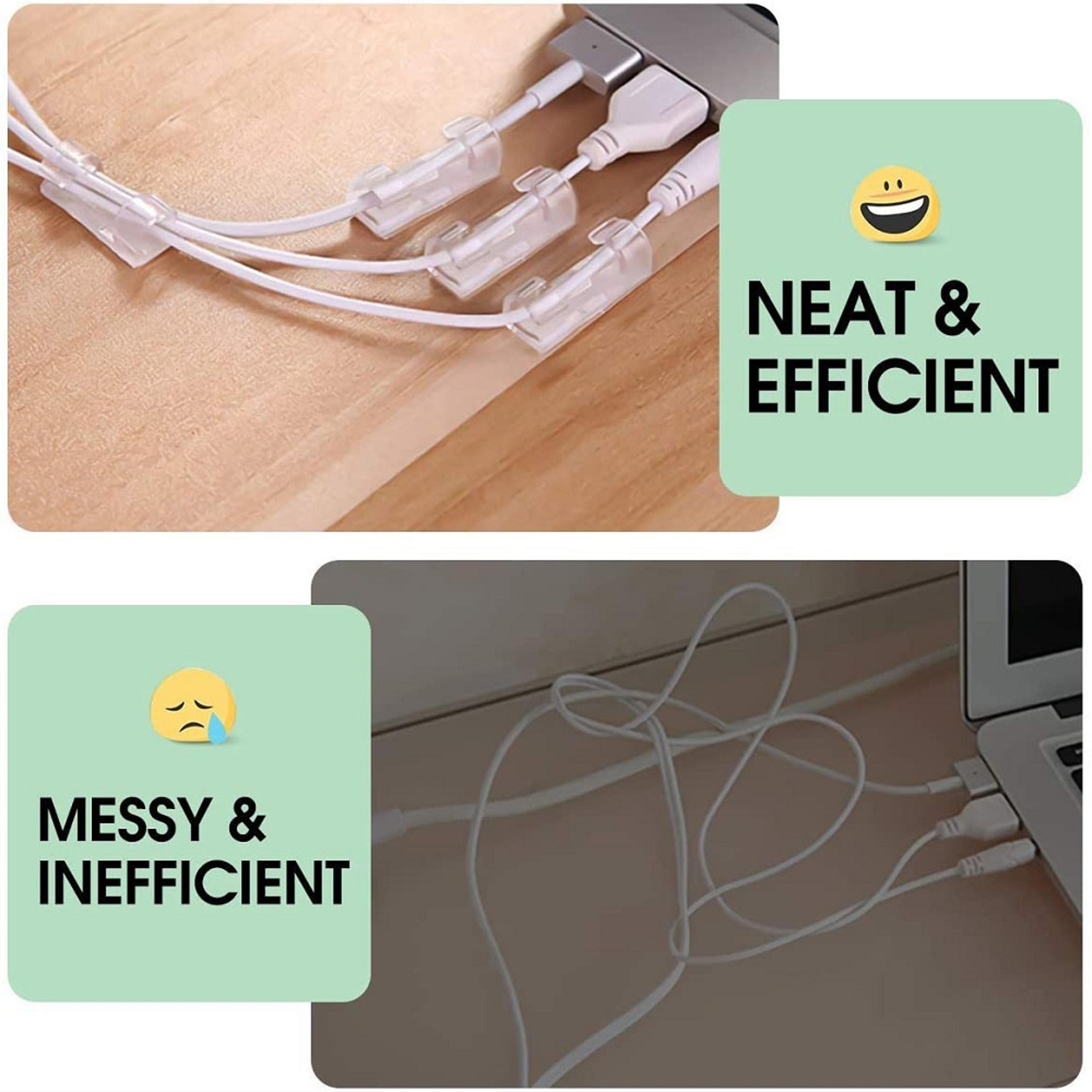 Desktop Tidy Management SelfAdhesive Cable Clip Holder For Mouse Headset Wire Winder Fixer Protecto 4