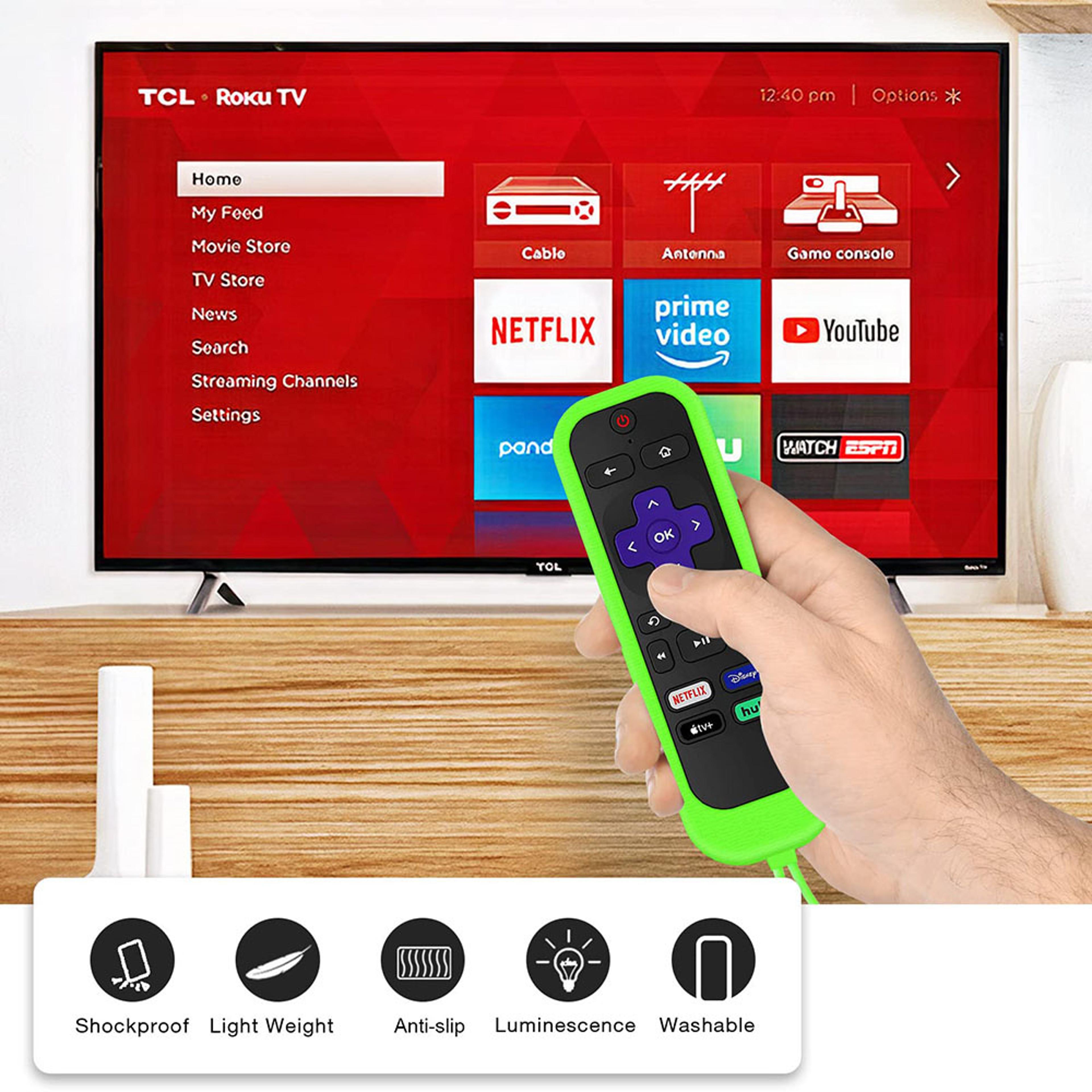 TV Remote Control Cover Luminous Silicone Remote Control Protective Case With Rope 2