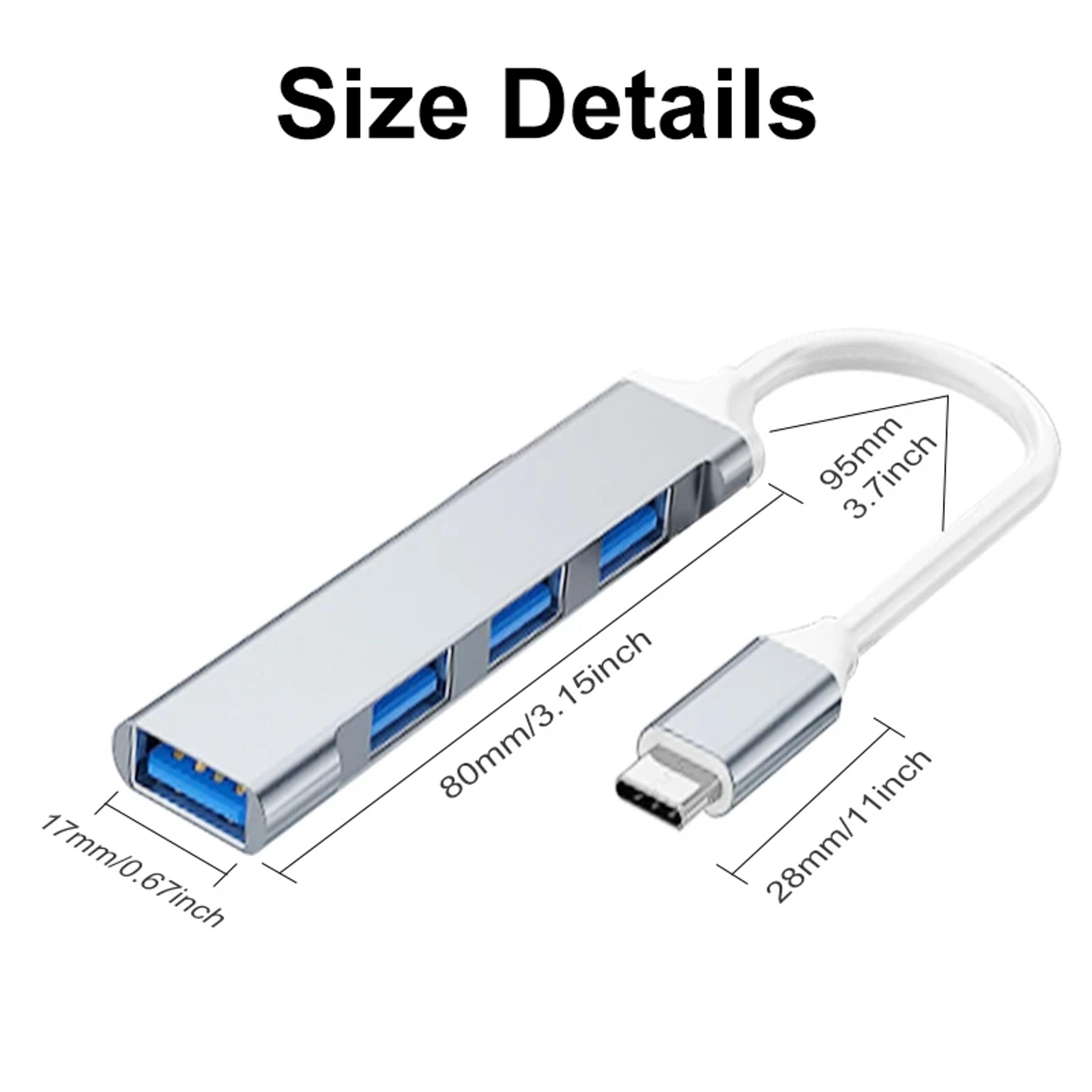 USB OTG Splitter Adapter Type C Hub For Mobile Laptop Accessories 4